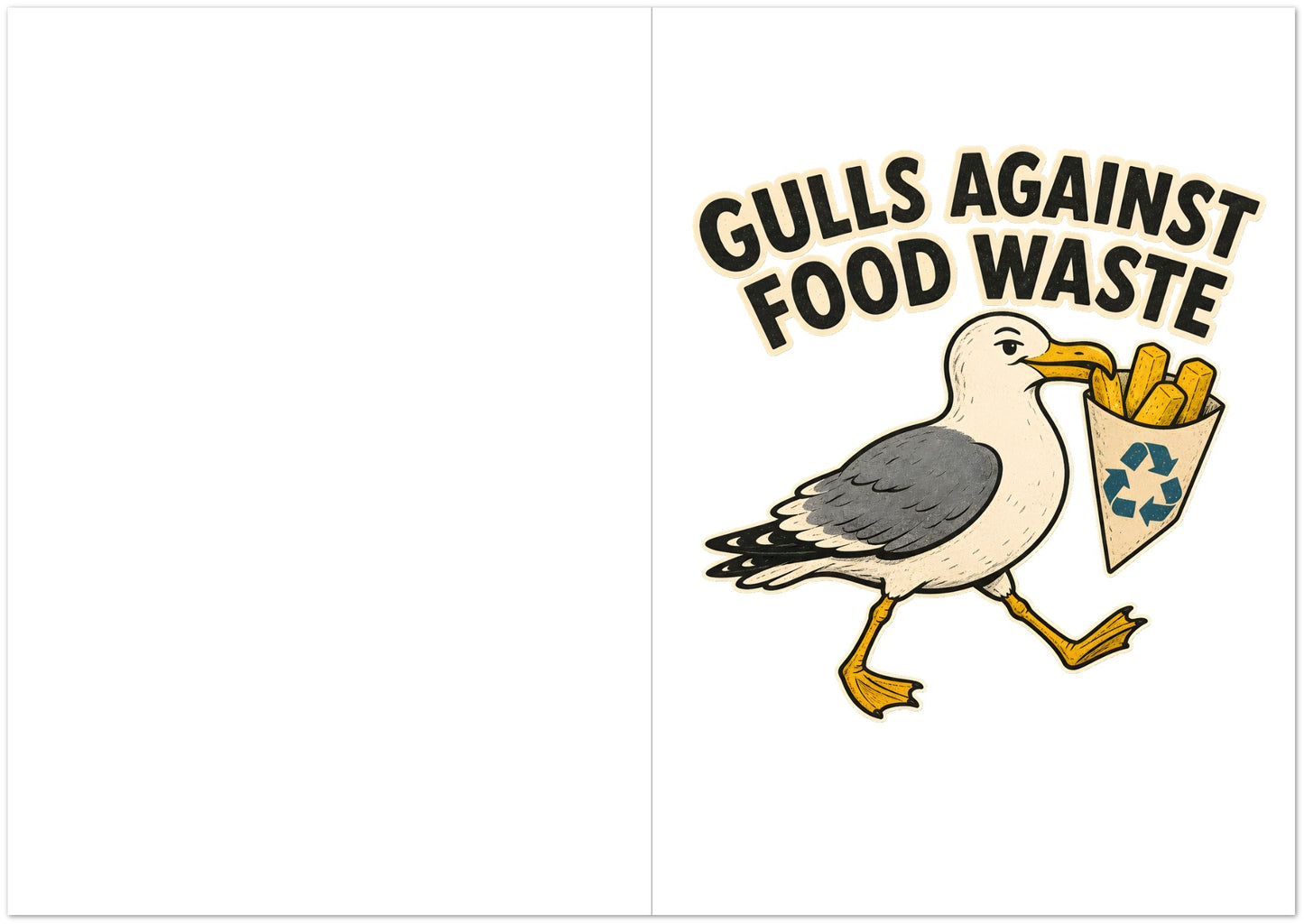 Gulls Against Food Waste Graphic Greeting Card Pack — product view 5