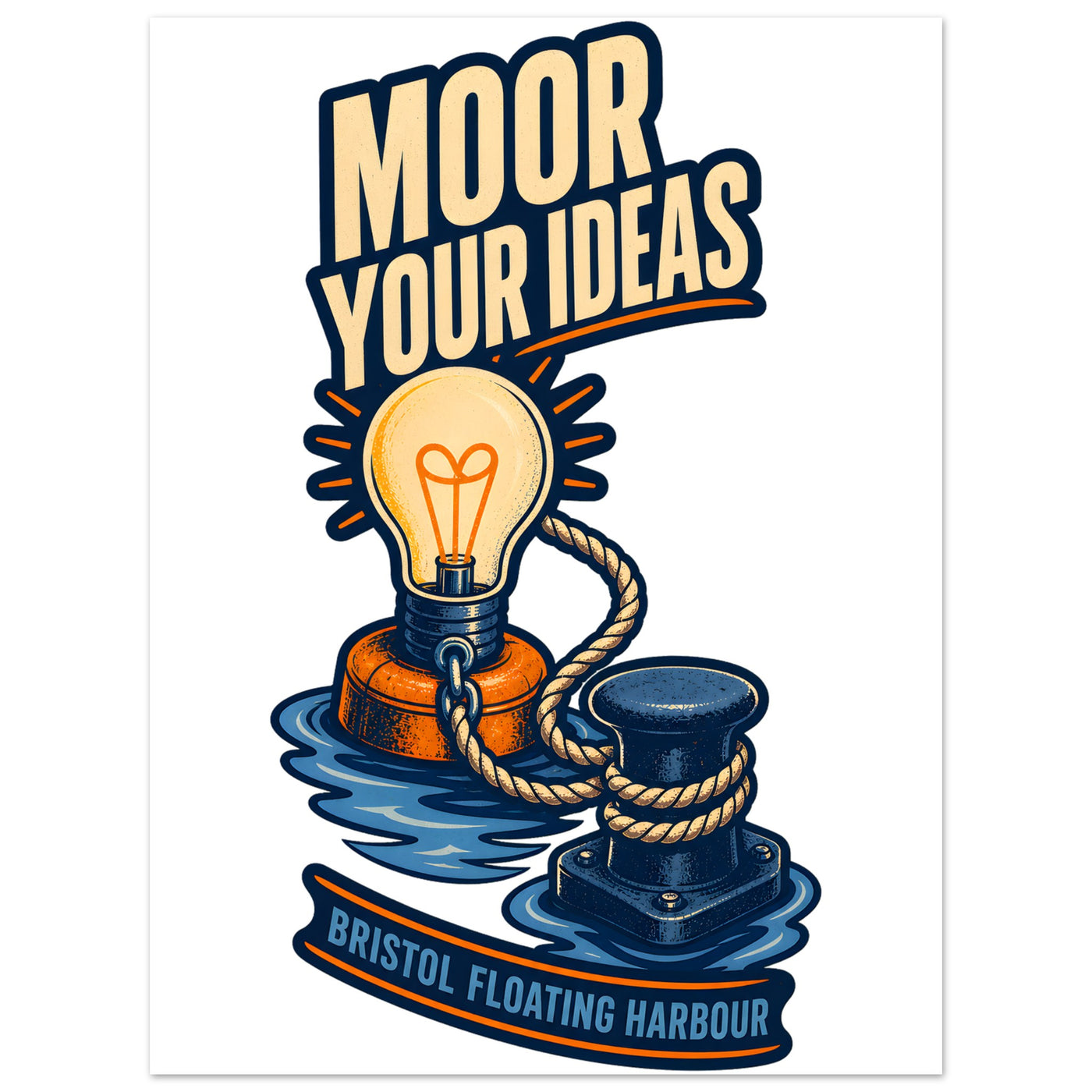 Moor Your Ideas – Bristol Floating Harbour Aluminium Print