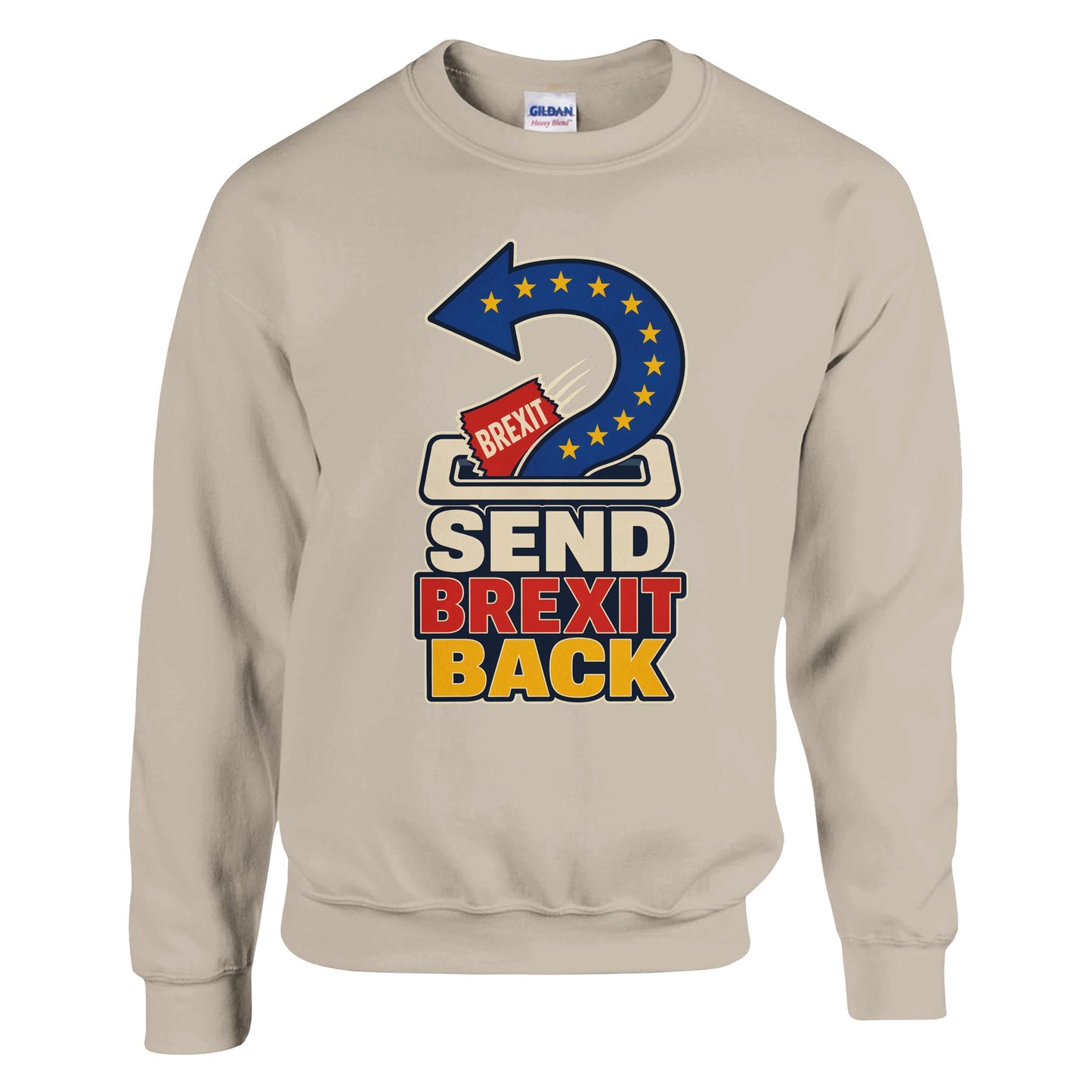 Send Brexit Back Pro-EU Graphic Sweatshirt — product view 2