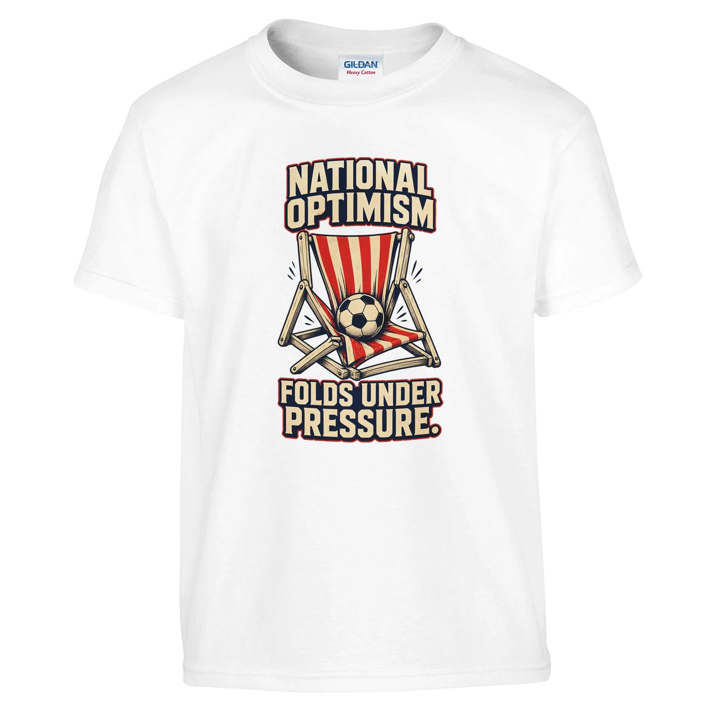 National Optimism Folds Under Pressure Football Kids' T-shirt — product view 1
