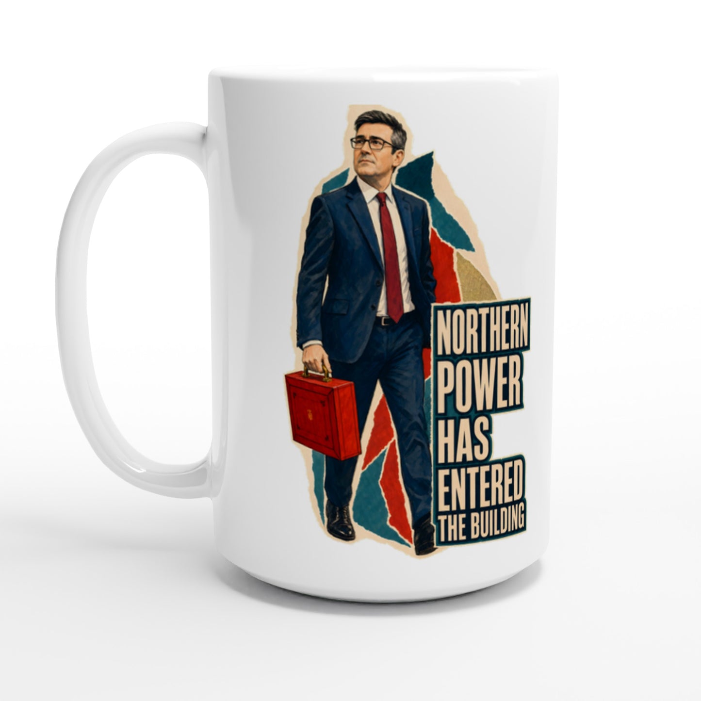 Northern Power Has Entered the Building Tote Bag Large Mug — product view 1