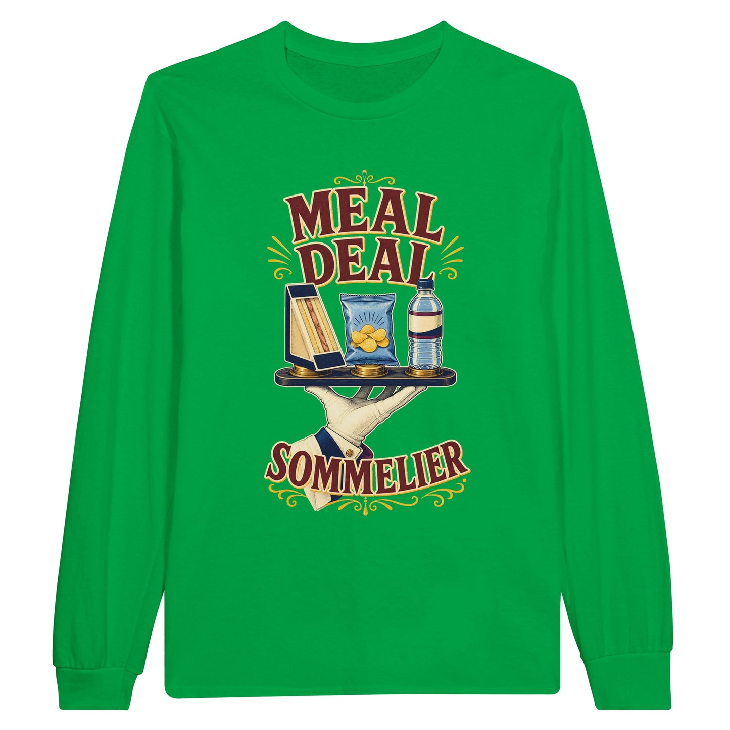 Meal Deal Sommelier British Lunch Design Long-Sleeve T-shirt — product view 12