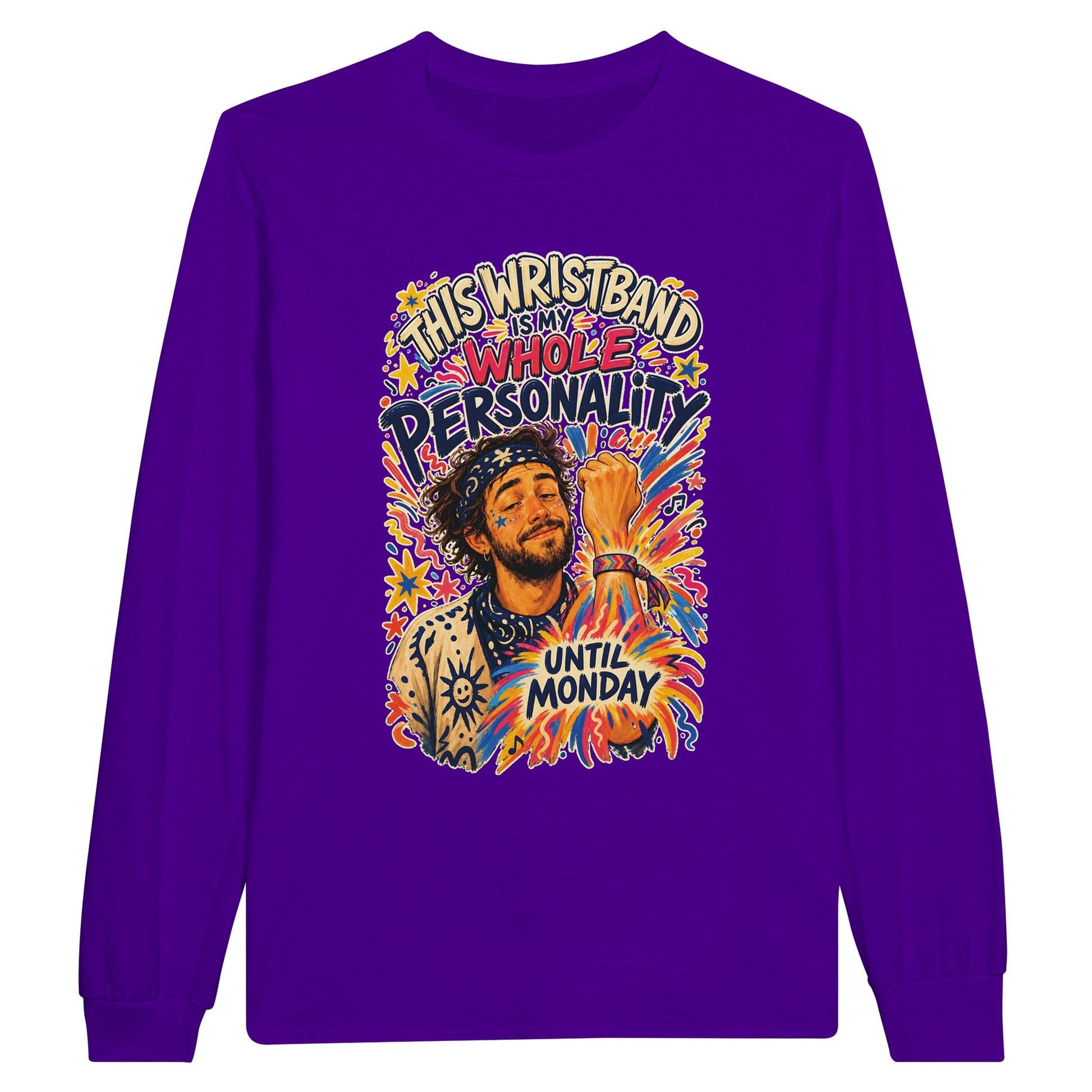 This Wristband Is My Whole Personality Until Monday Long-Sleeve T-shirt — product view 13