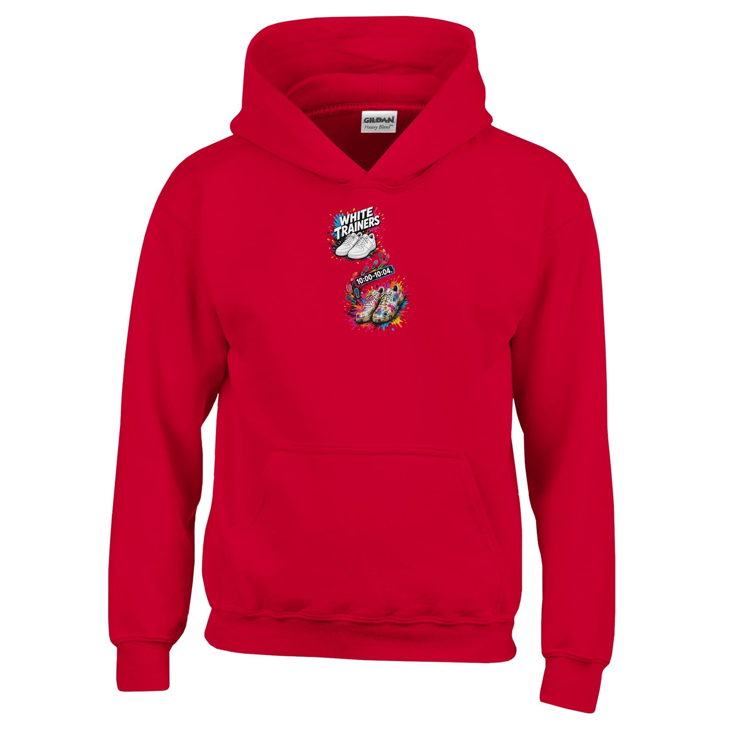 White Trainers: 10:00–10:04 Kids' Hoodie — product view 6