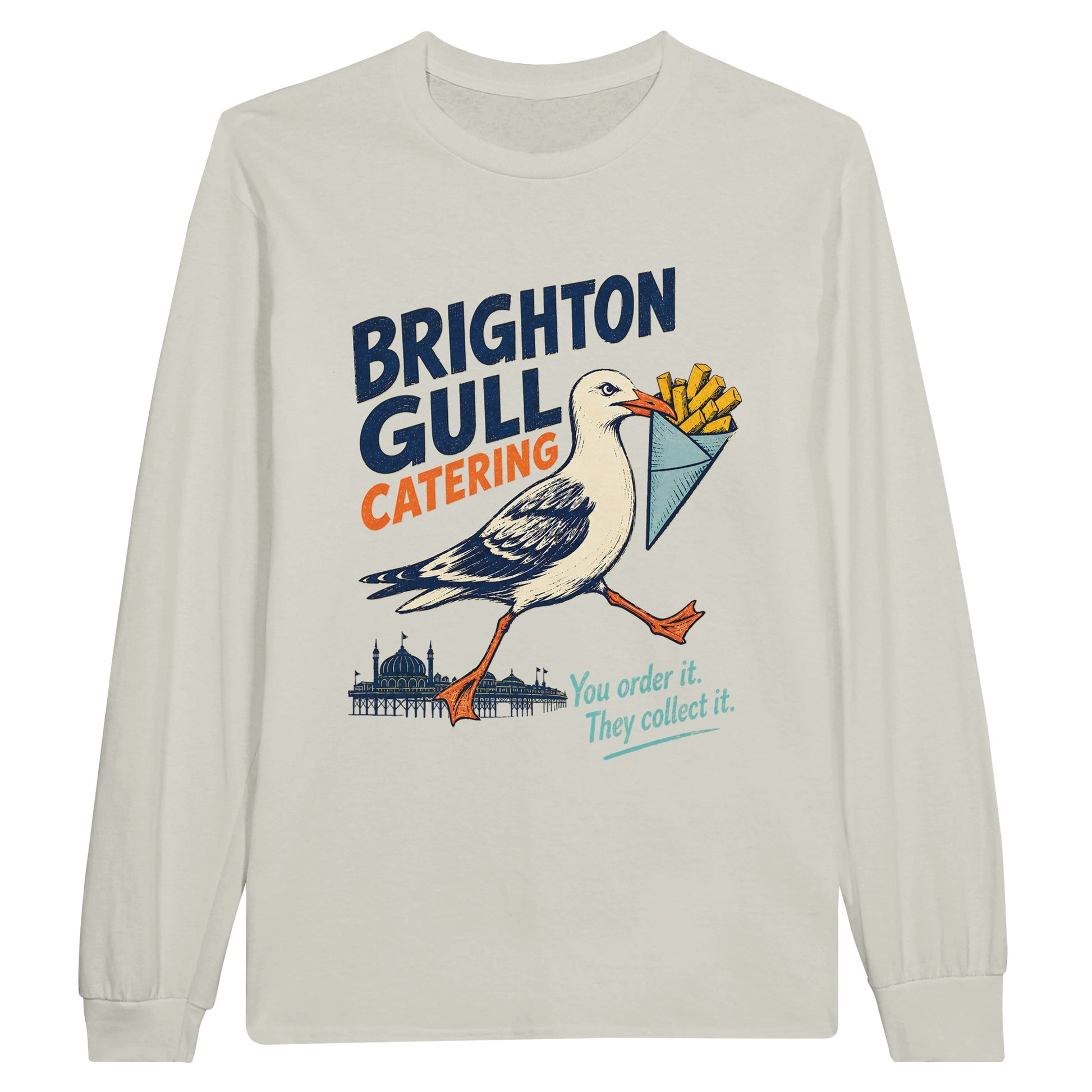Brighton Gull Catering - You Order It, They Collect It Long-Sleeve T-shirt — product view 14