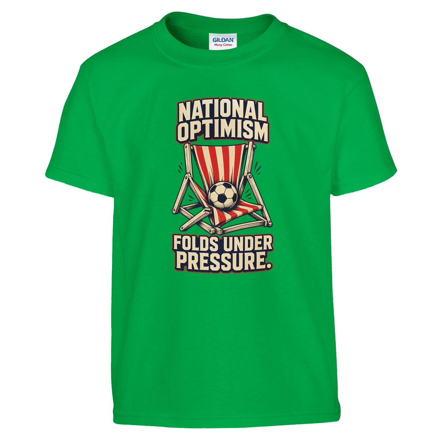 National Optimism Folds Under Pressure Football Kids' T-shirt — product view 8