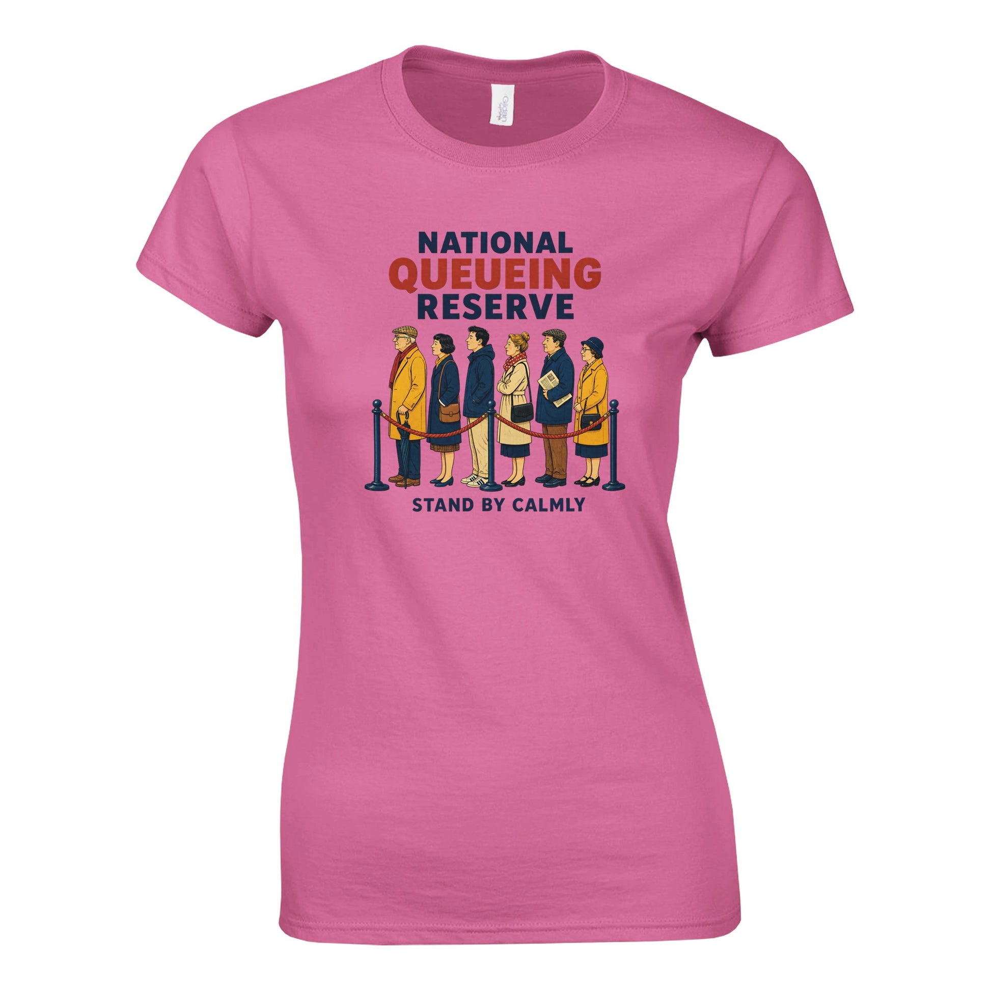 National Queueing Reserve – British Queue Graphic Women's T-shirt — product view 7