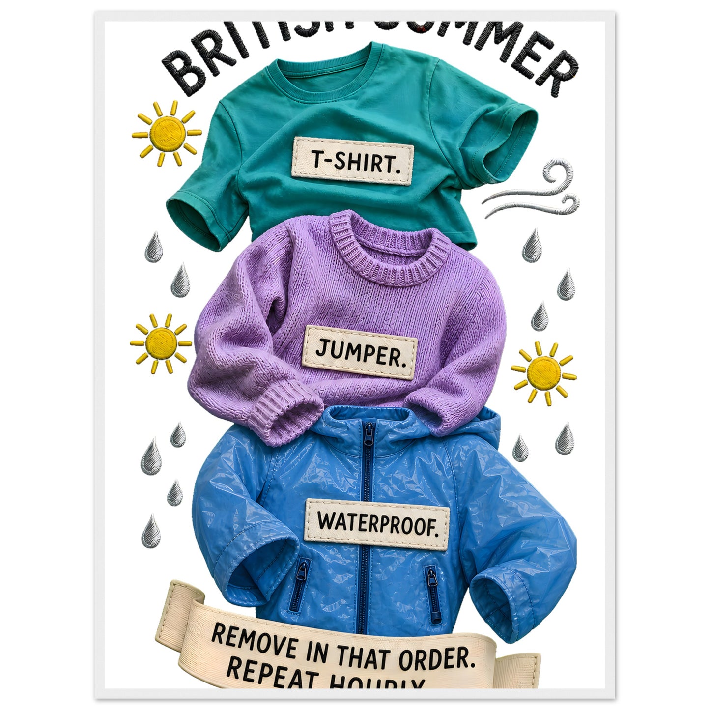 British Summer: Repeat Layers Hourly Framed Wall Art — product view 7
