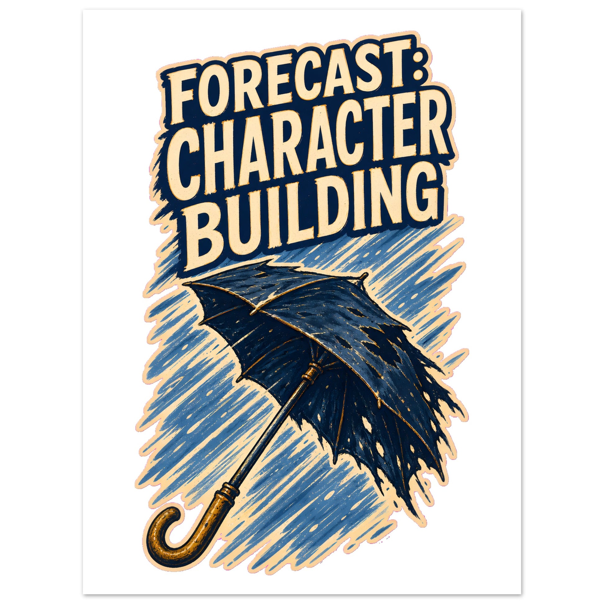 Forecast: Character Building – British Weather Poster — product view 4