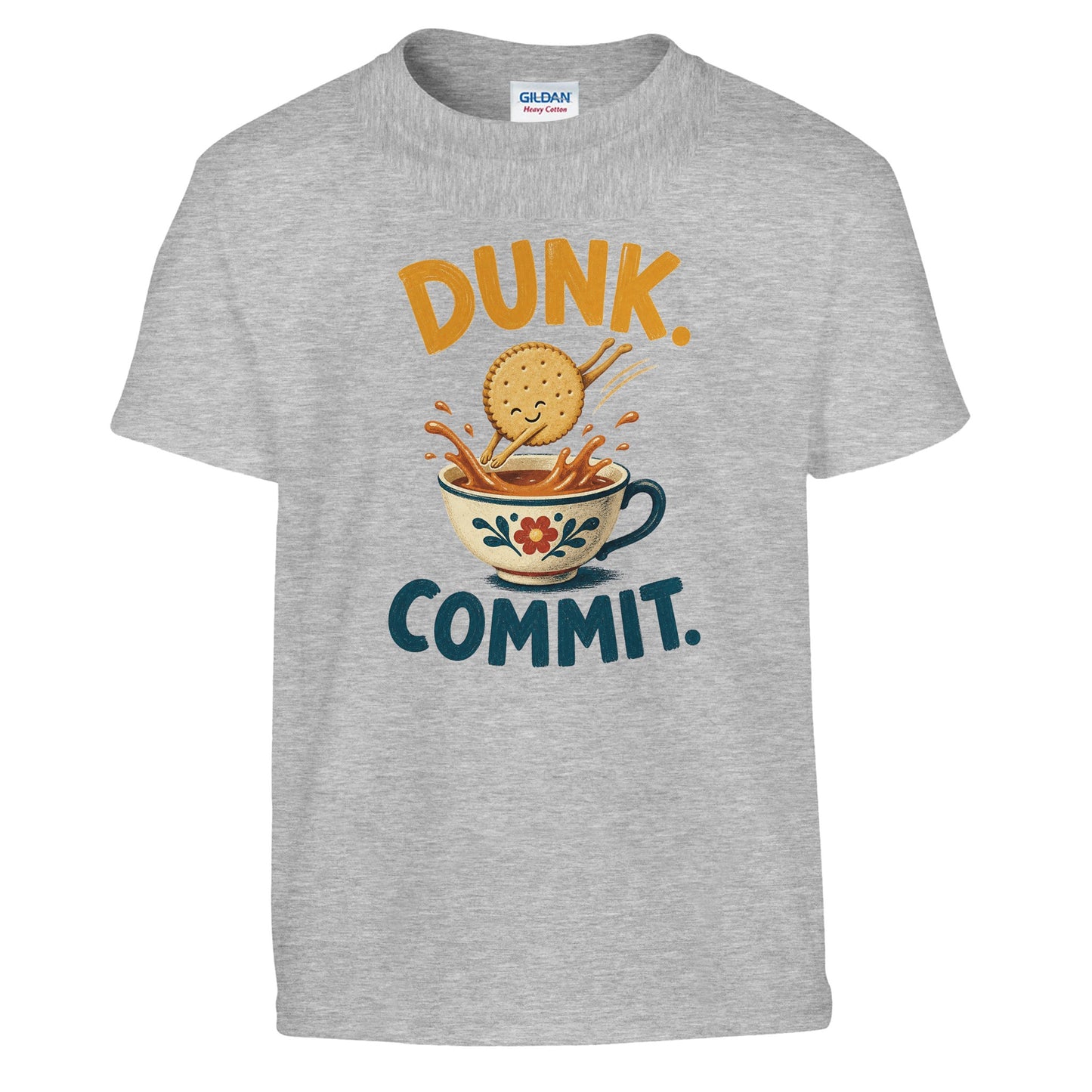 Dunk. Commit. Tea Biscuit Graphic Kids' T-shirt — product view 4