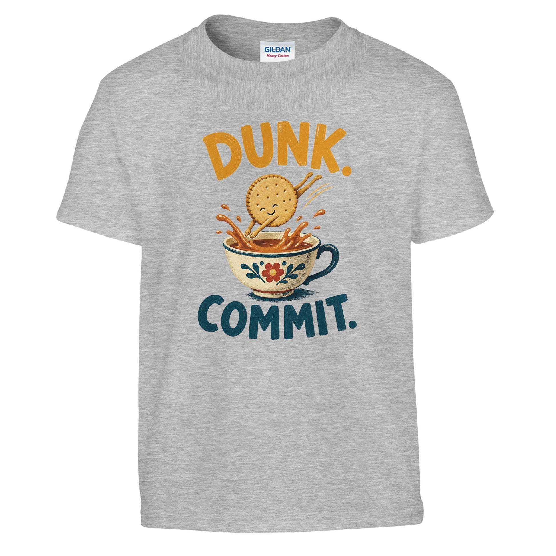 Dunk. Commit. Tea Biscuit Graphic Kids' T-shirt — product view 4