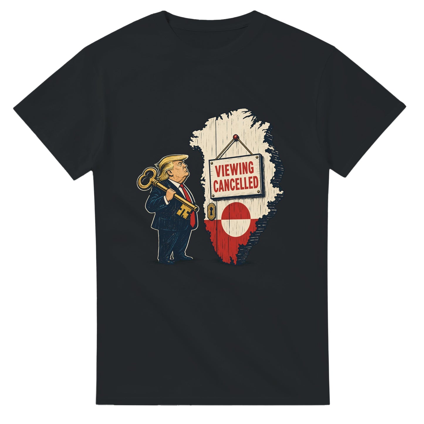 Viewing Cancelled — Greenland Political Satire T-shirt — product view 10