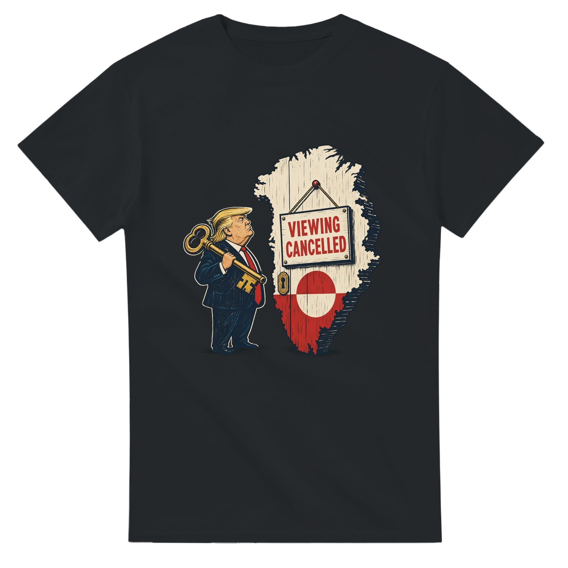 Viewing Cancelled — Greenland Political Satire T-shirt — product view 10