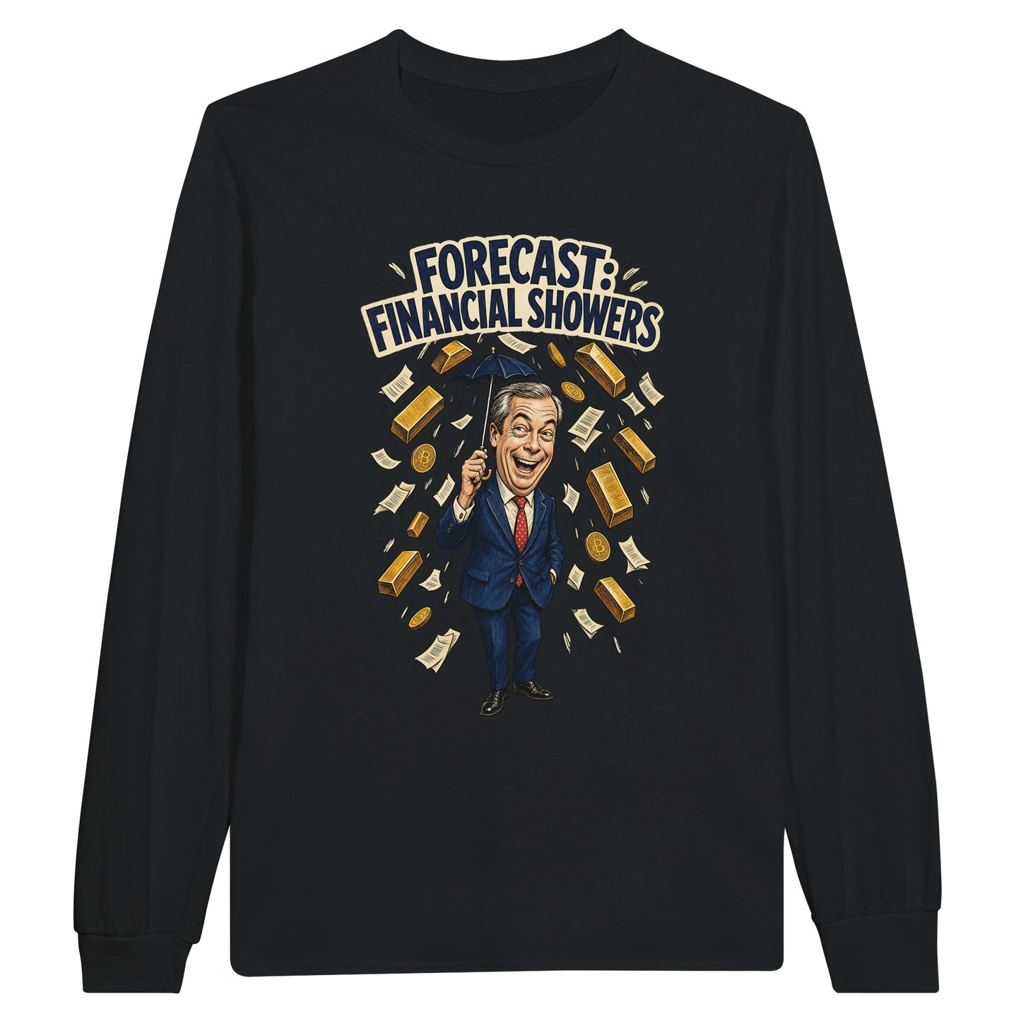 Forecast: Financial Showers Long-Sleeve T-shirt — product view 7