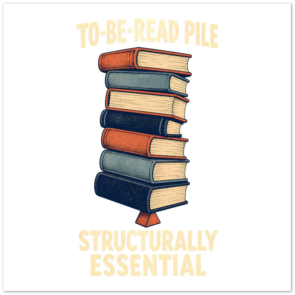 To-Be-Read Pile: Structurally Essential Book Graphic Greeting Card Pack — product view 3