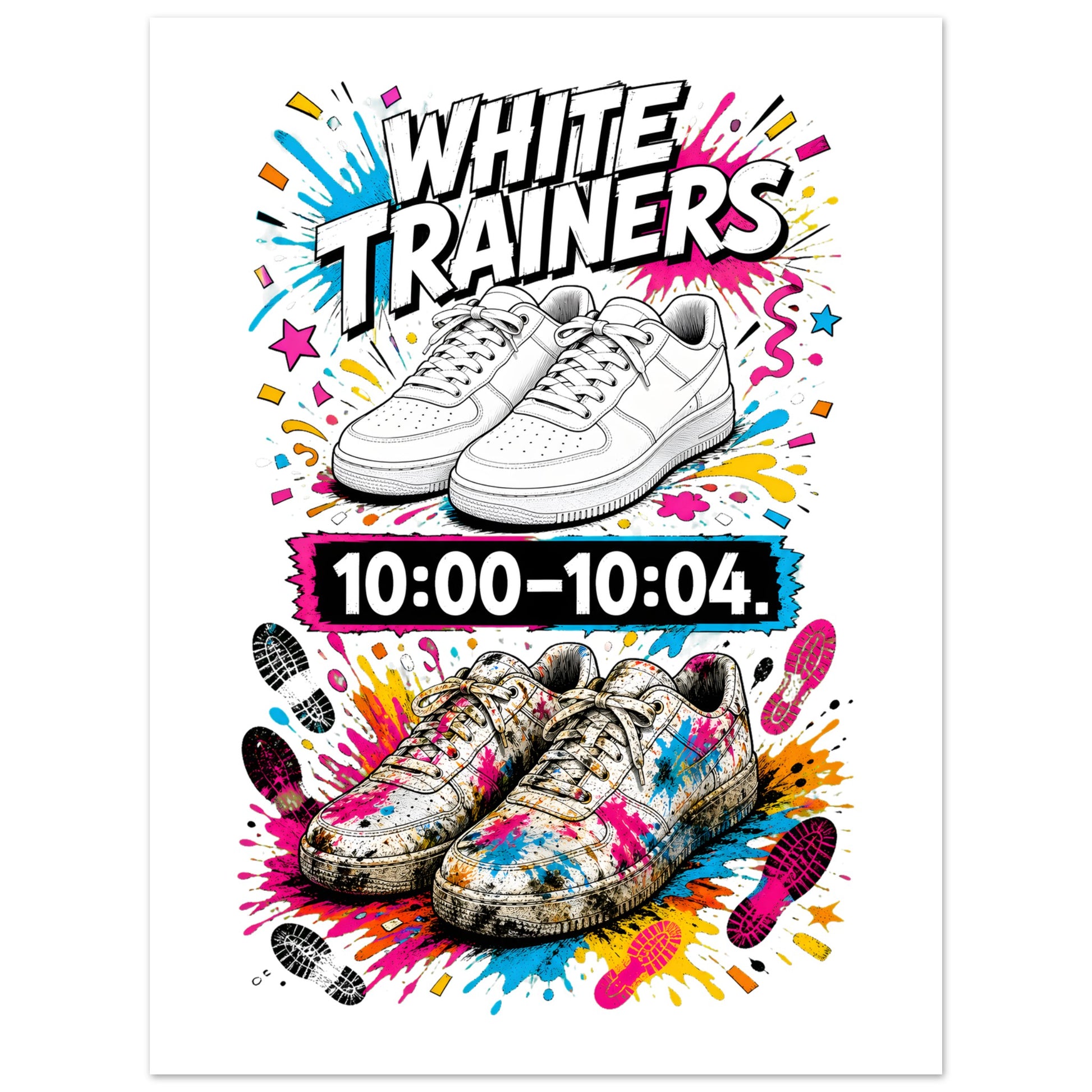 White Trainers: 10:00–10:04 Poster — product view 4