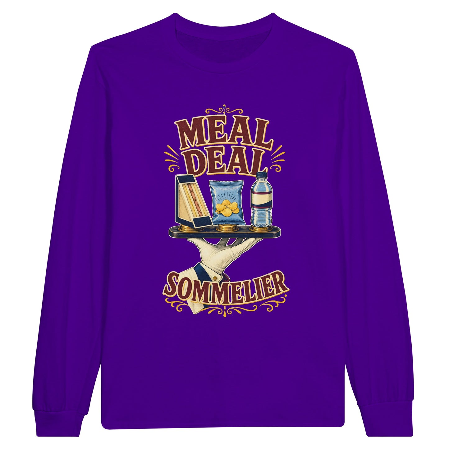 Meal Deal Sommelier British Lunch Design Long-Sleeve T-shirt — product view 13