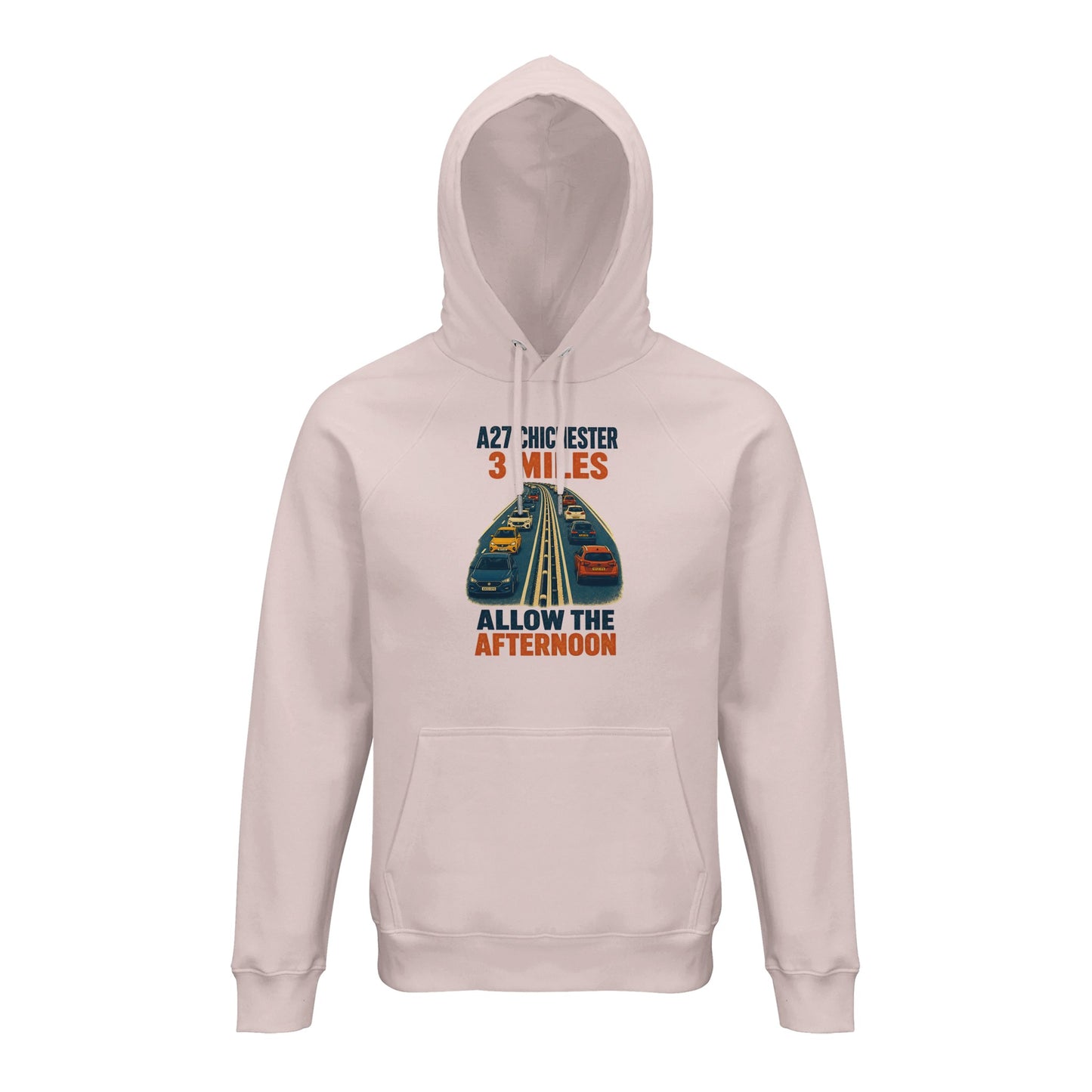 A27 Chichester – 3 Miles, Allow the Afternoon Hoodie — product view 8