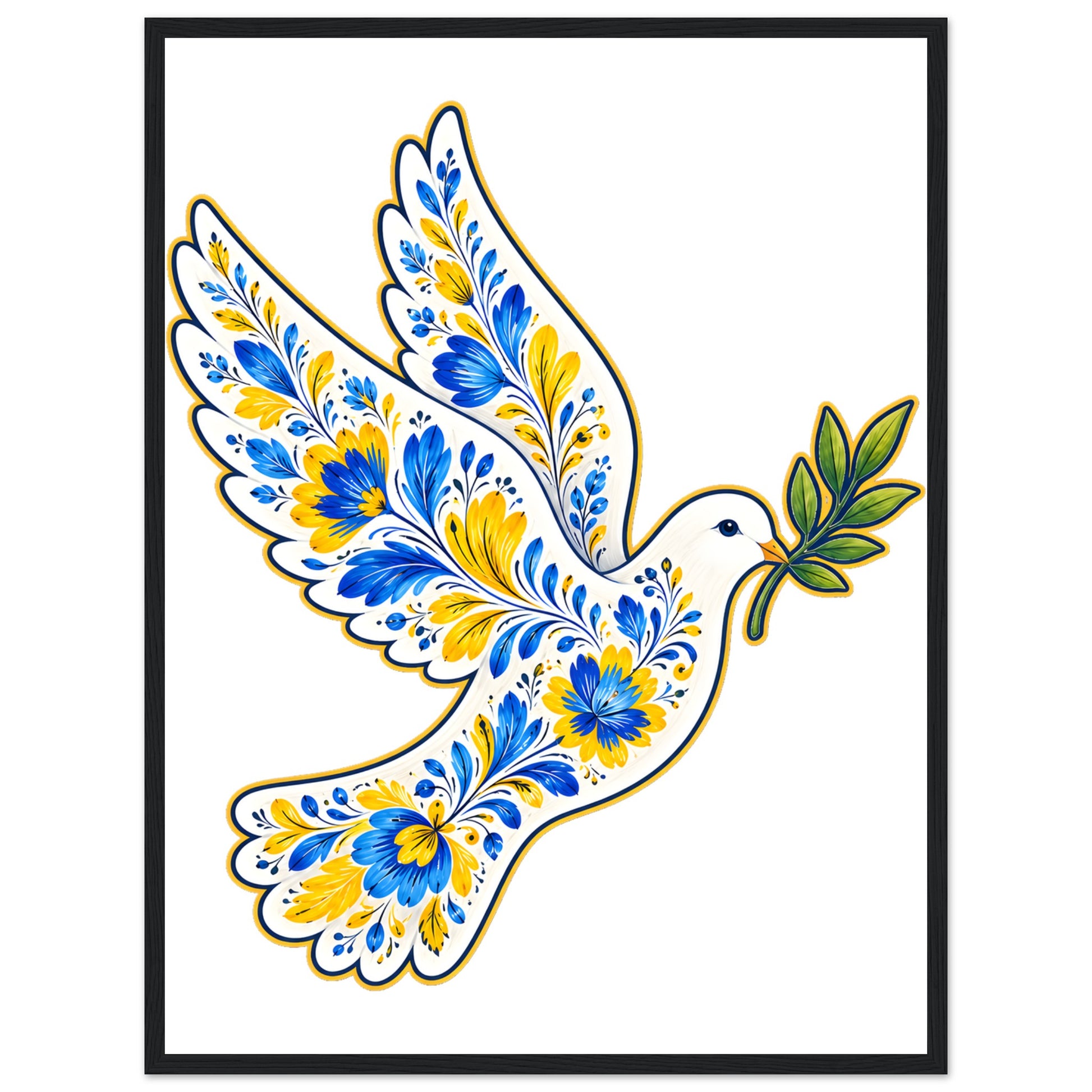 Ukraine Peace Dove Framed Wall Art — product view 4