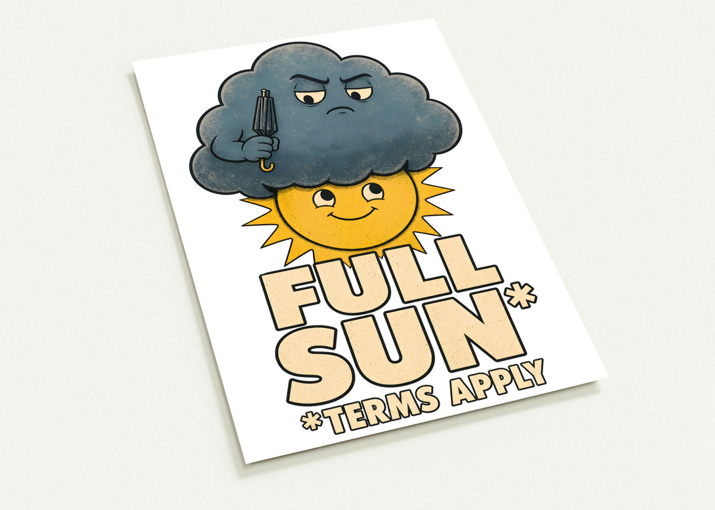 Full Sun, Terms Apply Weather Graphic Postcard Pack — product view 2