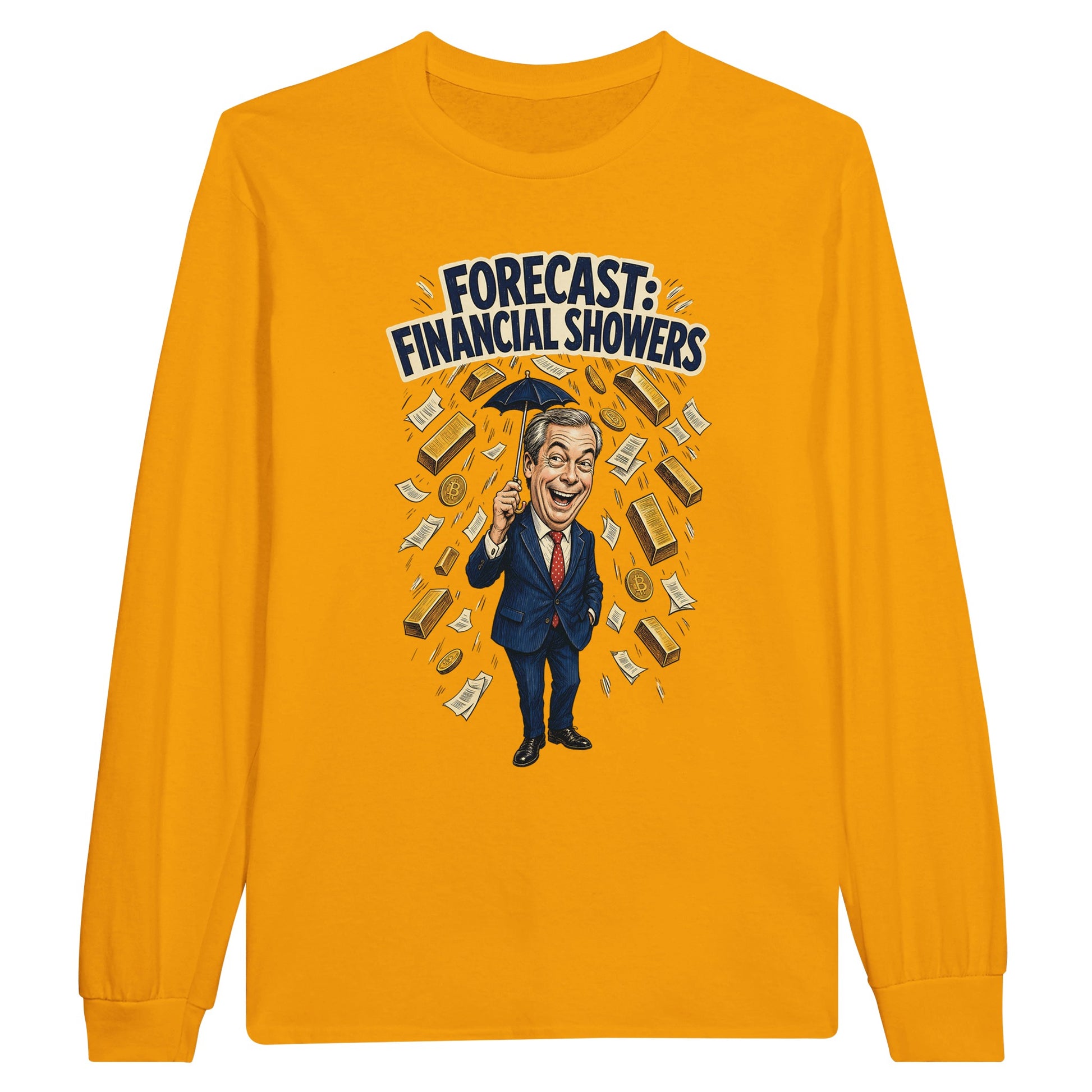 Forecast: Financial Showers Long-Sleeve T-shirt — product view 4