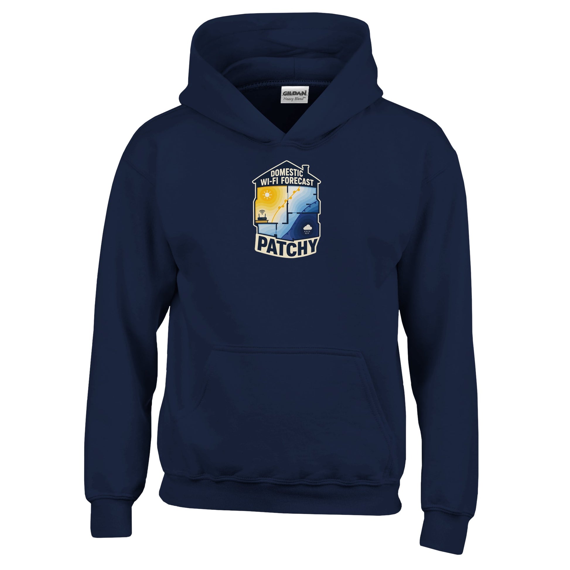 Domestic Wi-Fi Forecast Patchy Kids' Hoodie — product view 7