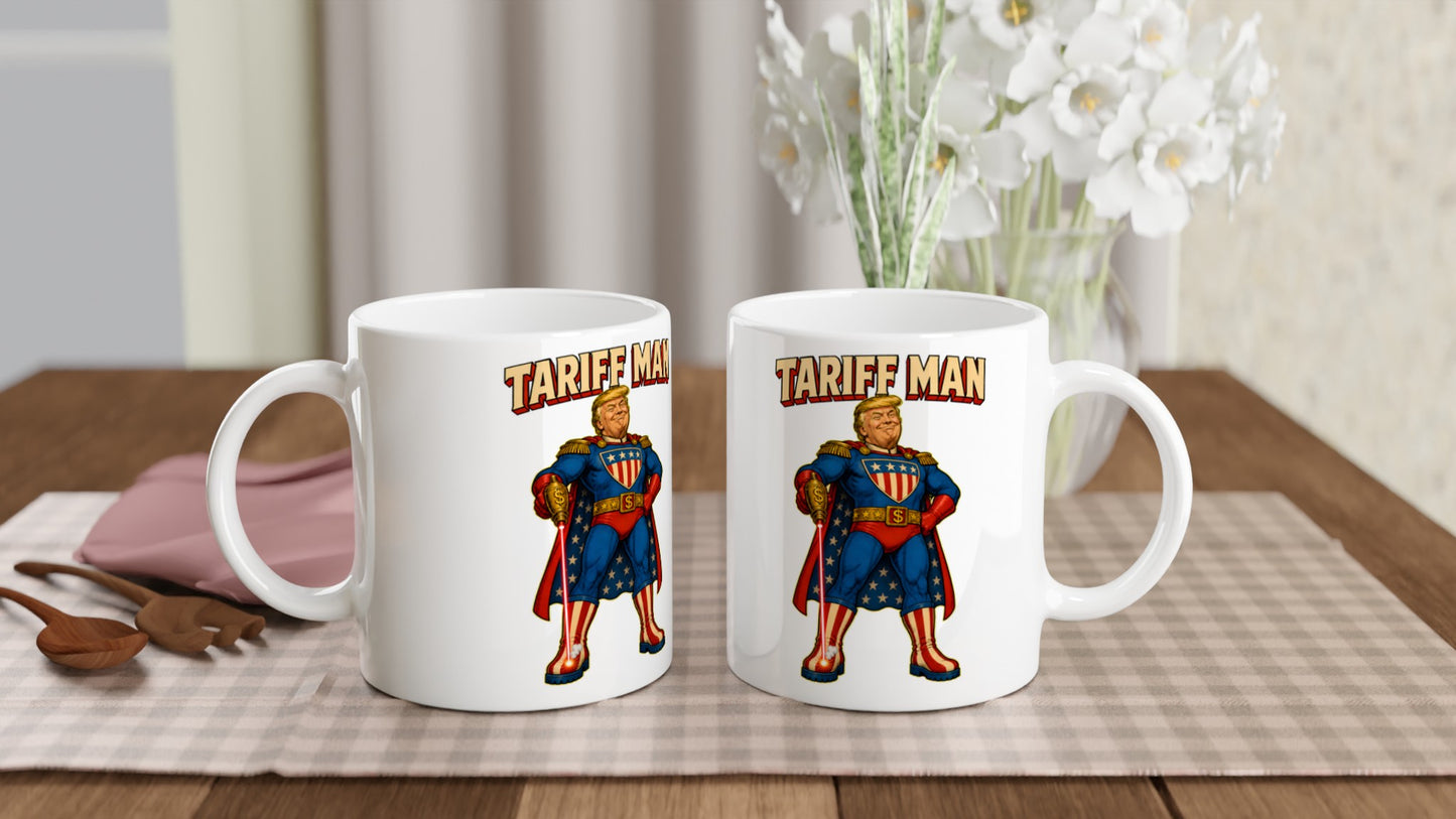 Tariff Man – Self-Shot Satire Mug — product view 4