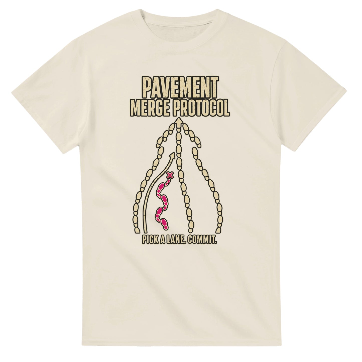 Pavement Merge Protocol — Pick a Lane T-shirt — product view 8