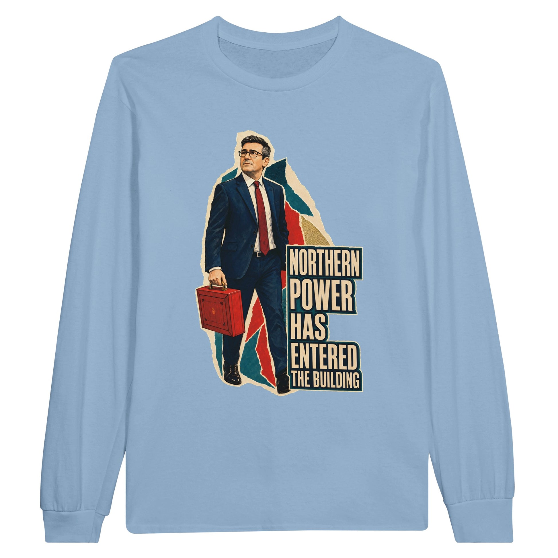 Northern Power Has Entered the Building Tote Bag Long-Sleeve T-shirt — product view 8