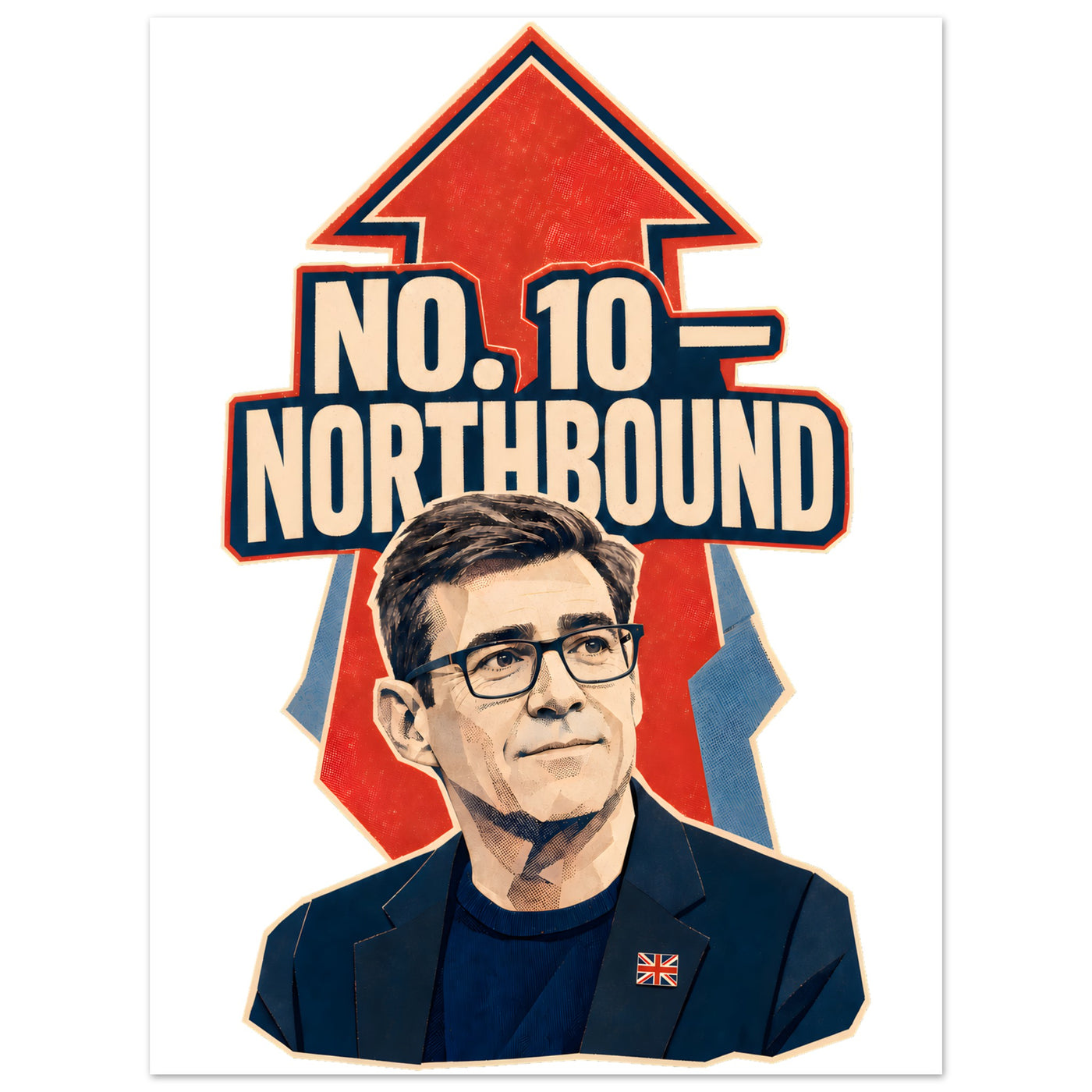 No. 10 — Northbound Andy Burnham Political Satire Aluminium Print