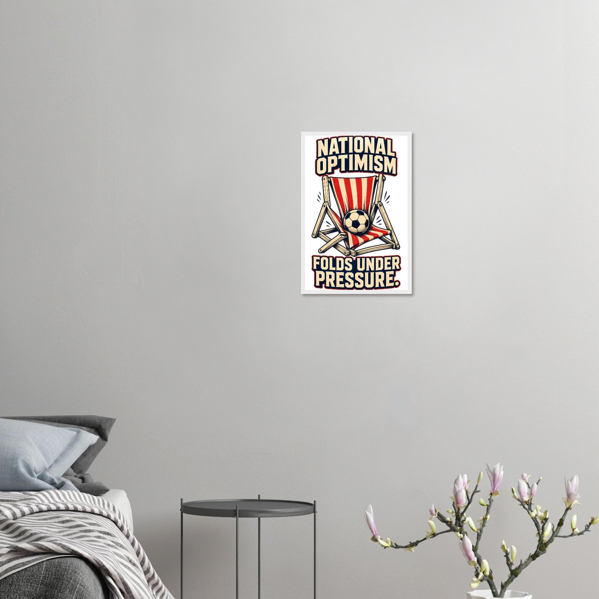 National Optimism Folds Under Pressure Football Framed Wall Art — product view 10