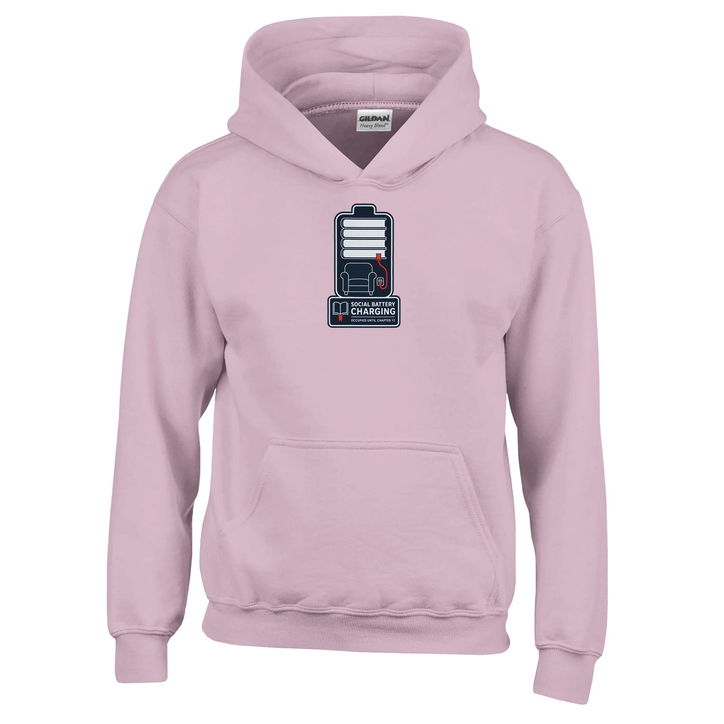 Social Battery Charging Kids' Hoodie — product view 4