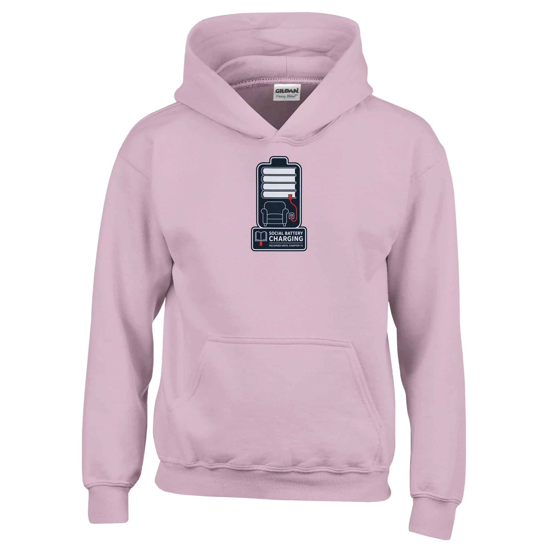Social Battery Charging Kids' Hoodie — product view 4