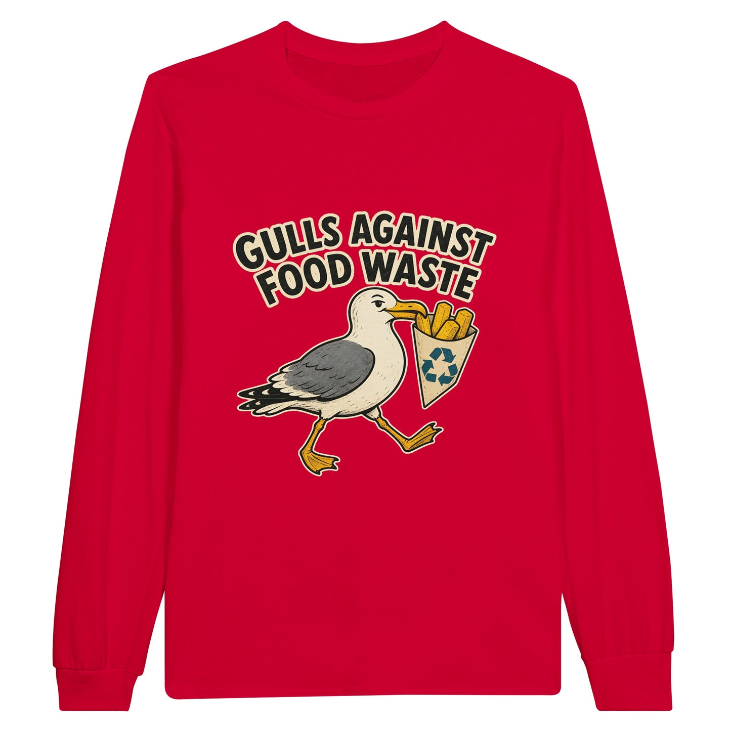 Gulls Against Food Waste Graphic Long-Sleeve T-shirt — product view 9