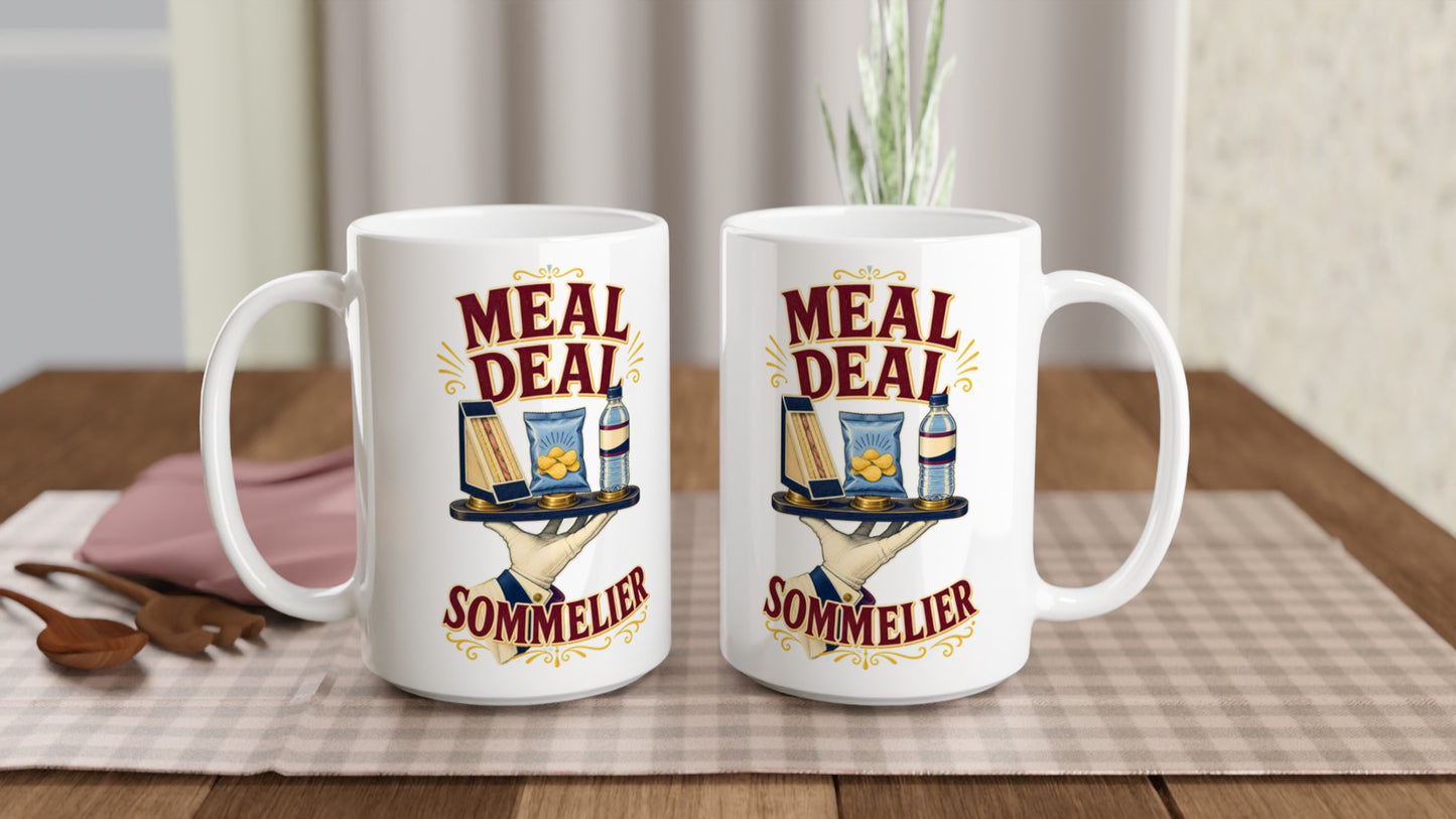 Meal Deal Sommelier British Lunch Design Large Mug — product view 5