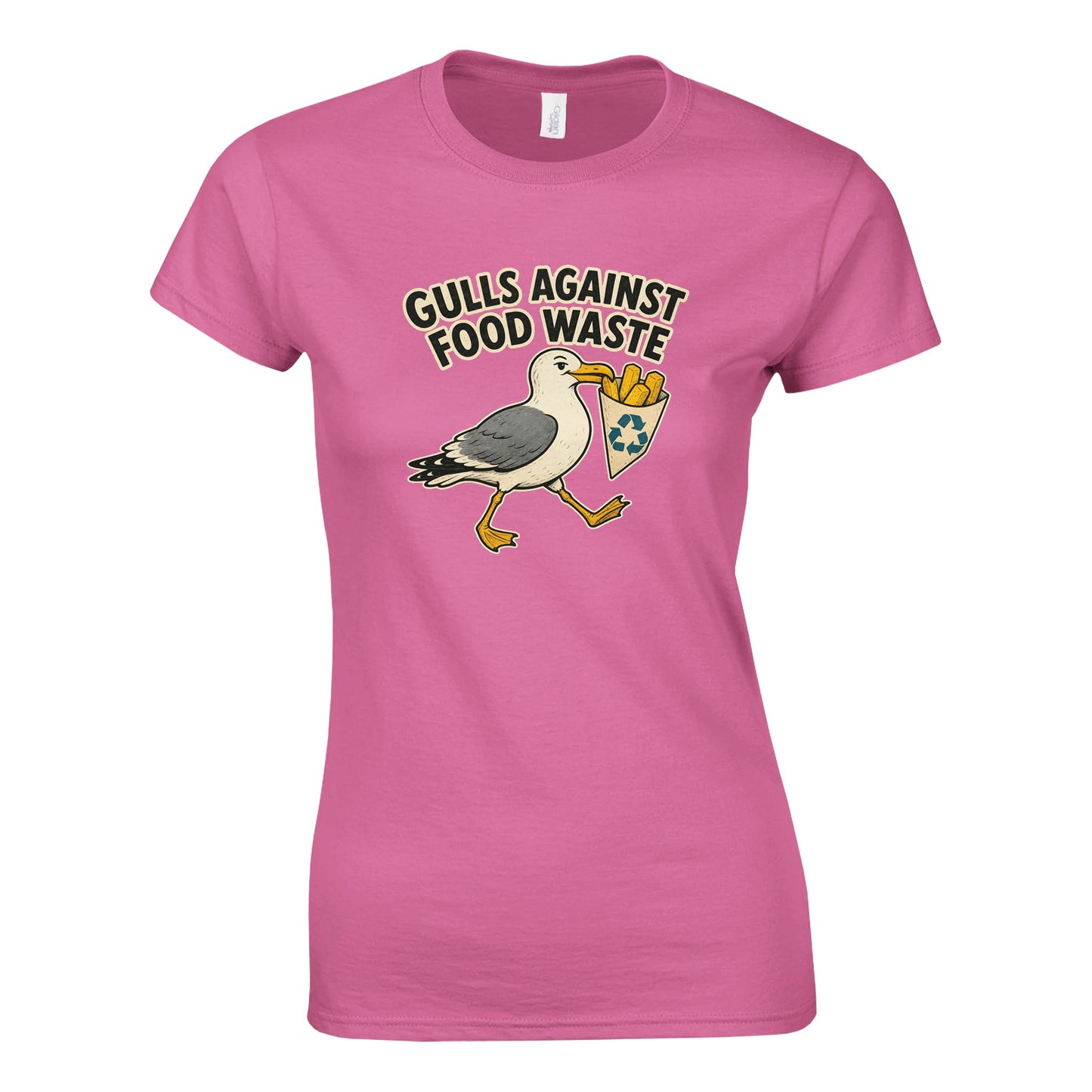 Gulls Against Food Waste Graphic Women's T-shirt — product view 7