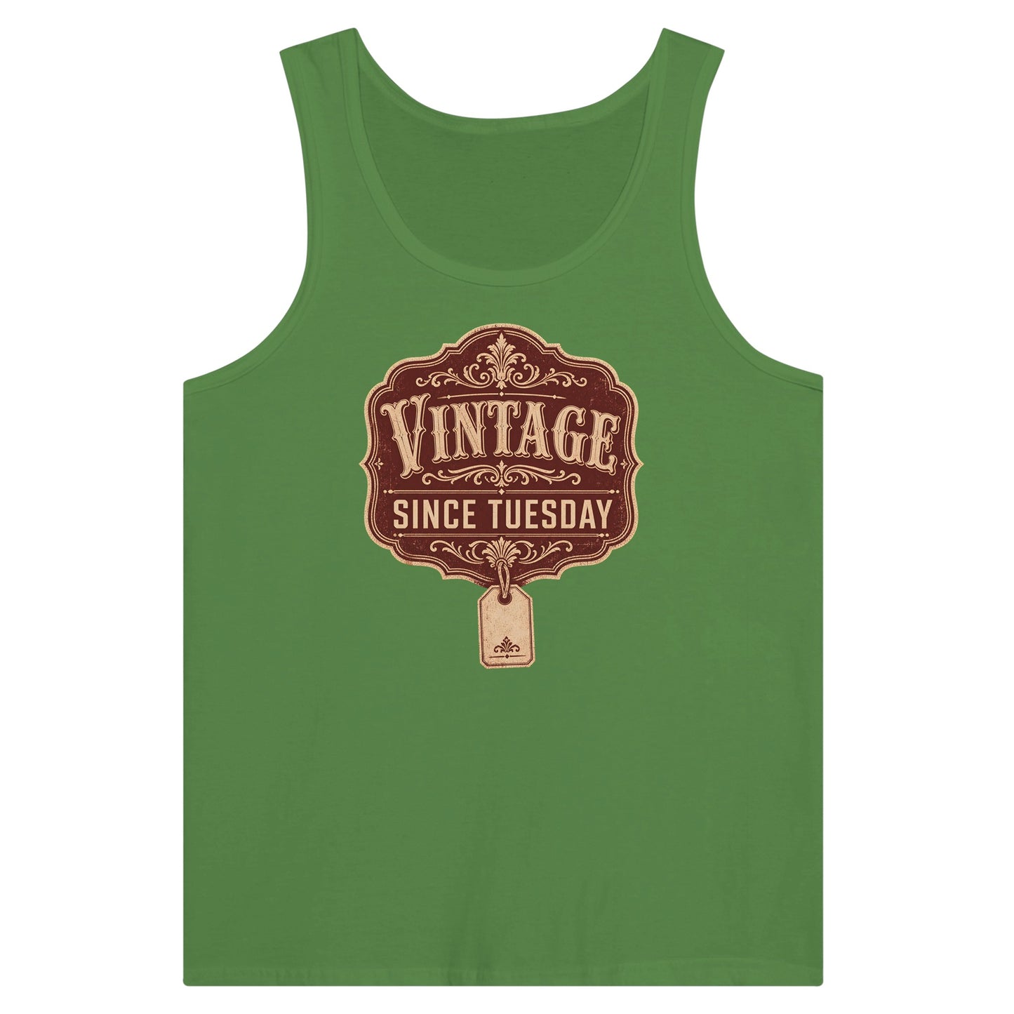 Vintage Since Tuesday Premium Unisex Tank Top — product view 13