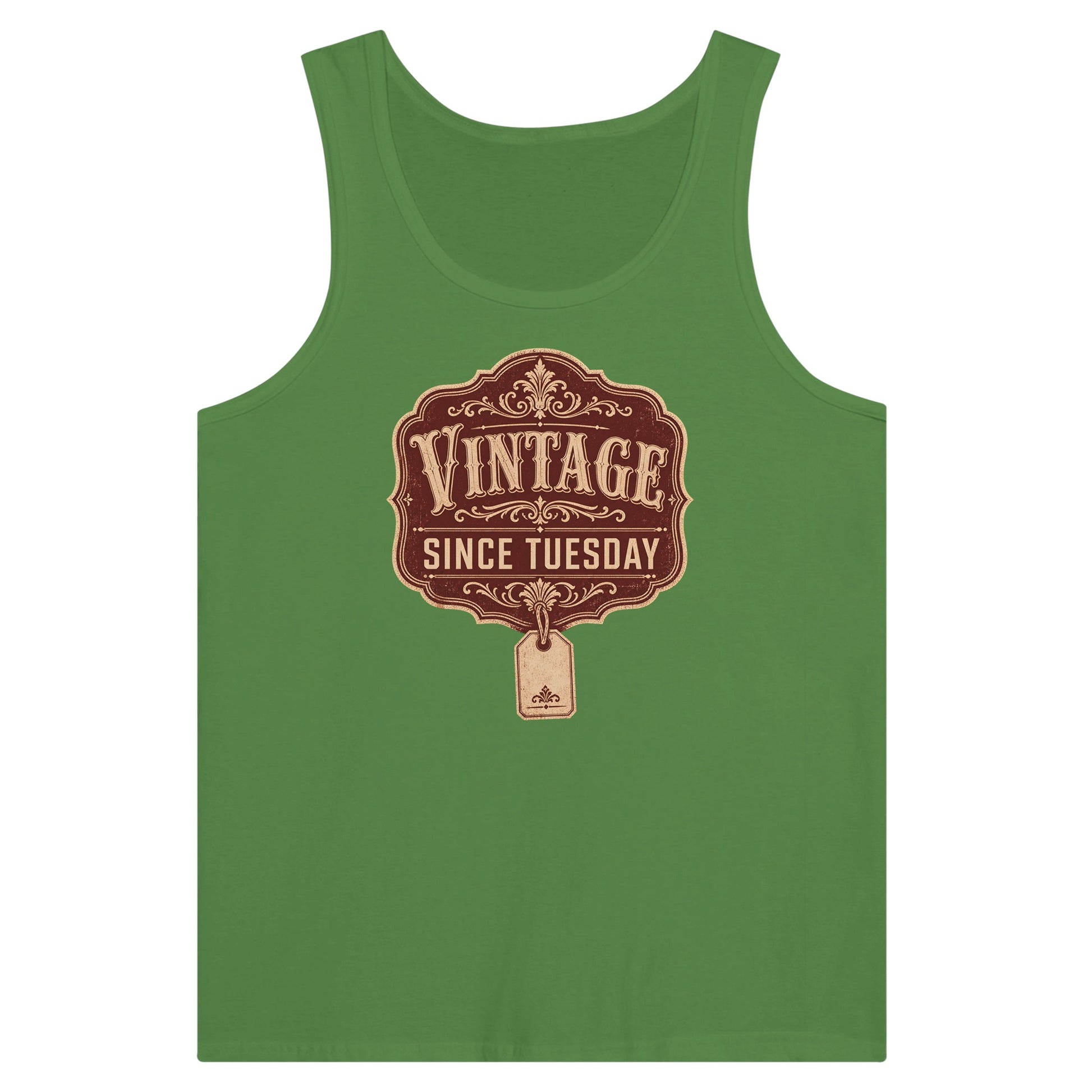 Vintage Since Tuesday Premium Unisex Tank Top — product view 13