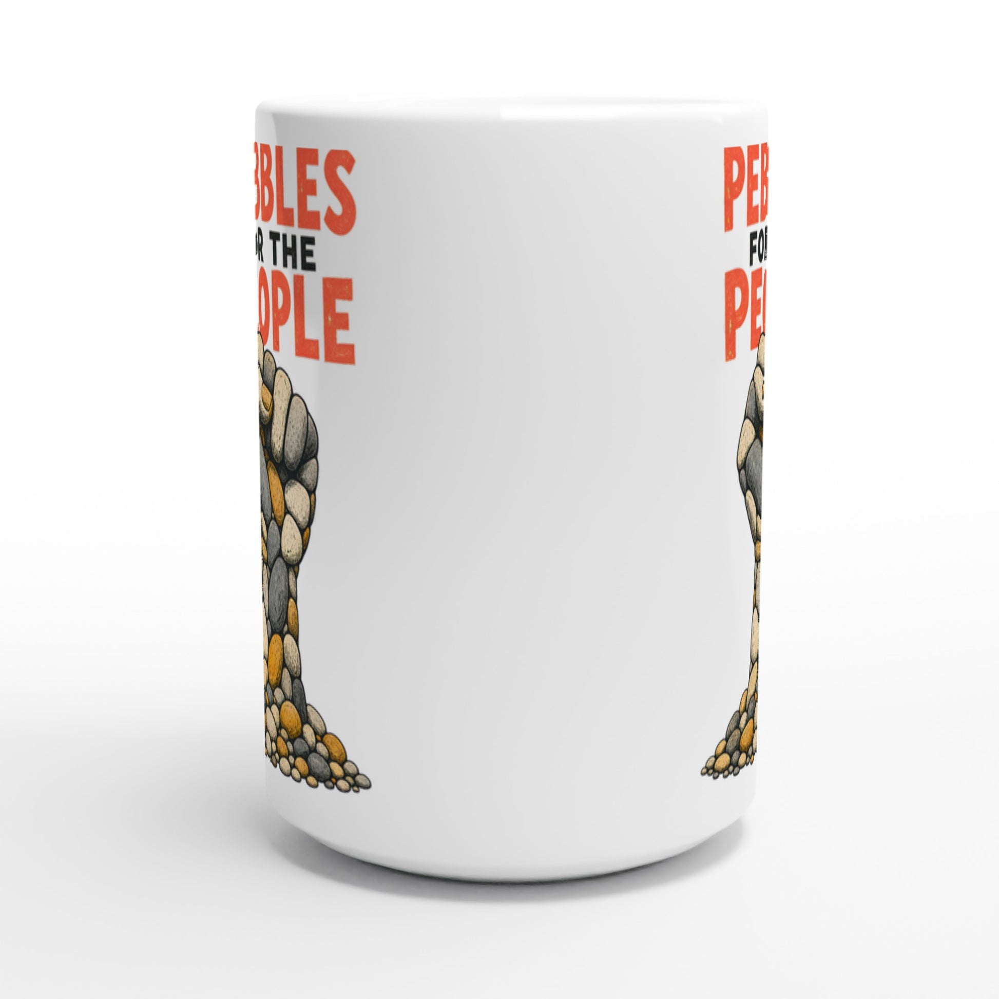 Pebbles for the People Graphic Large Mug — product view 2