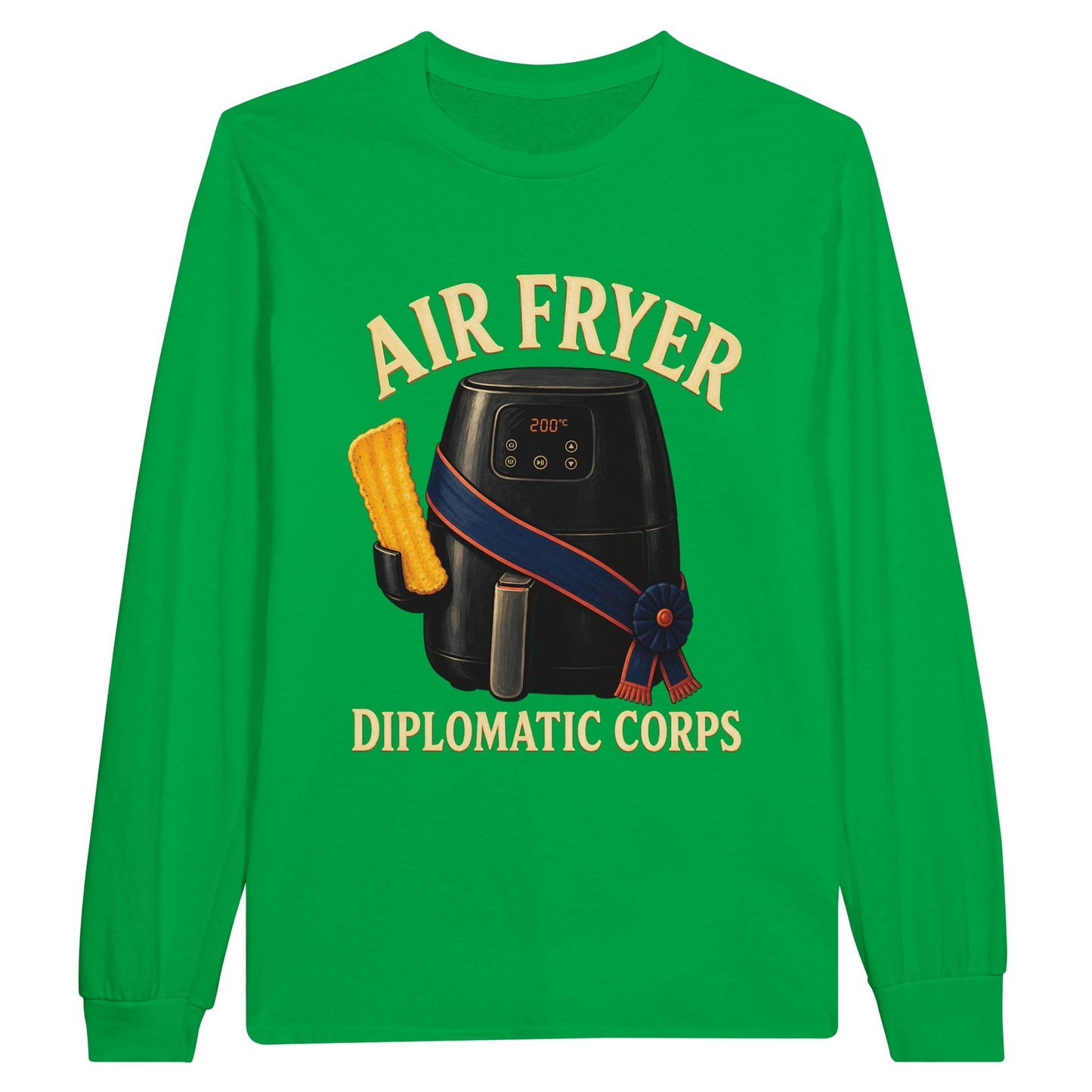 Air Fryer Diplomatic Corps Long-Sleeve T-shirt — product view 12