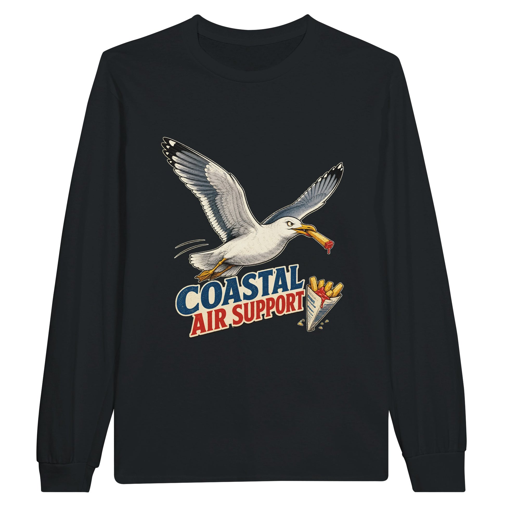Coastal Air Support Seagull Graphic Long-Sleeve T-shirt — product view 7