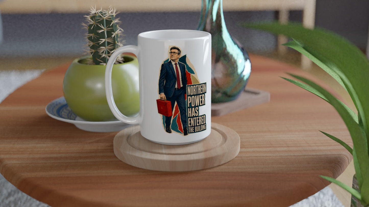 Northern Power Has Entered the Building Tote Bag Large Mug — product view 4