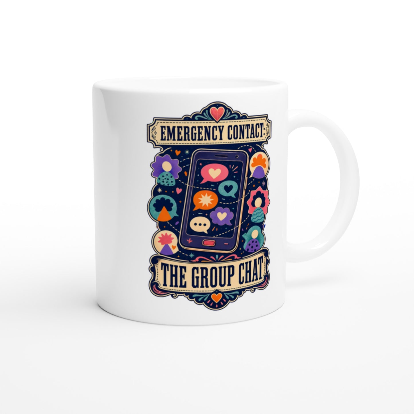 Emergency Contact — The Group Chat Mug — product view 3