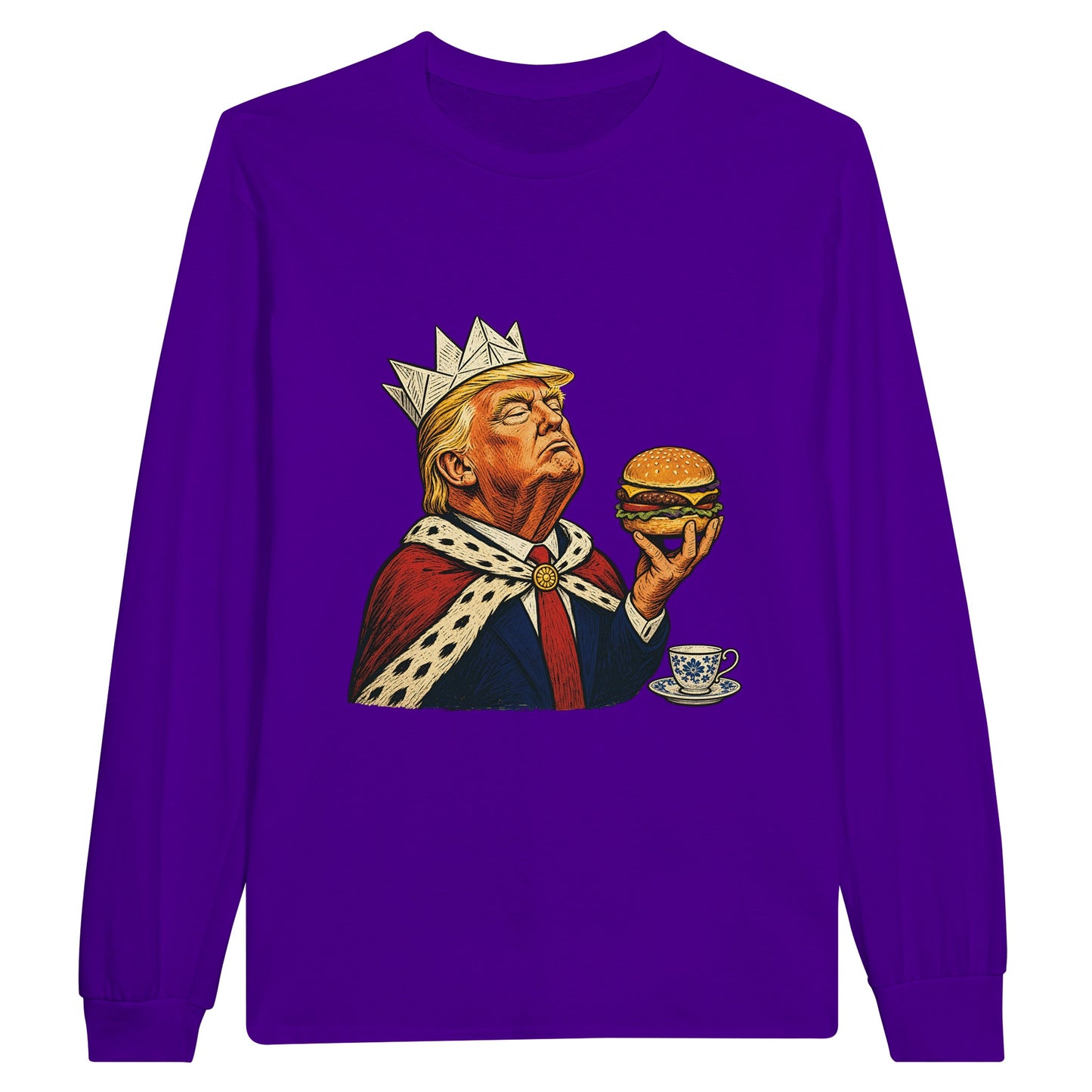 The Very Temporary Monarch — Trump Satire Long-Sleeve T-shirt — product view 13