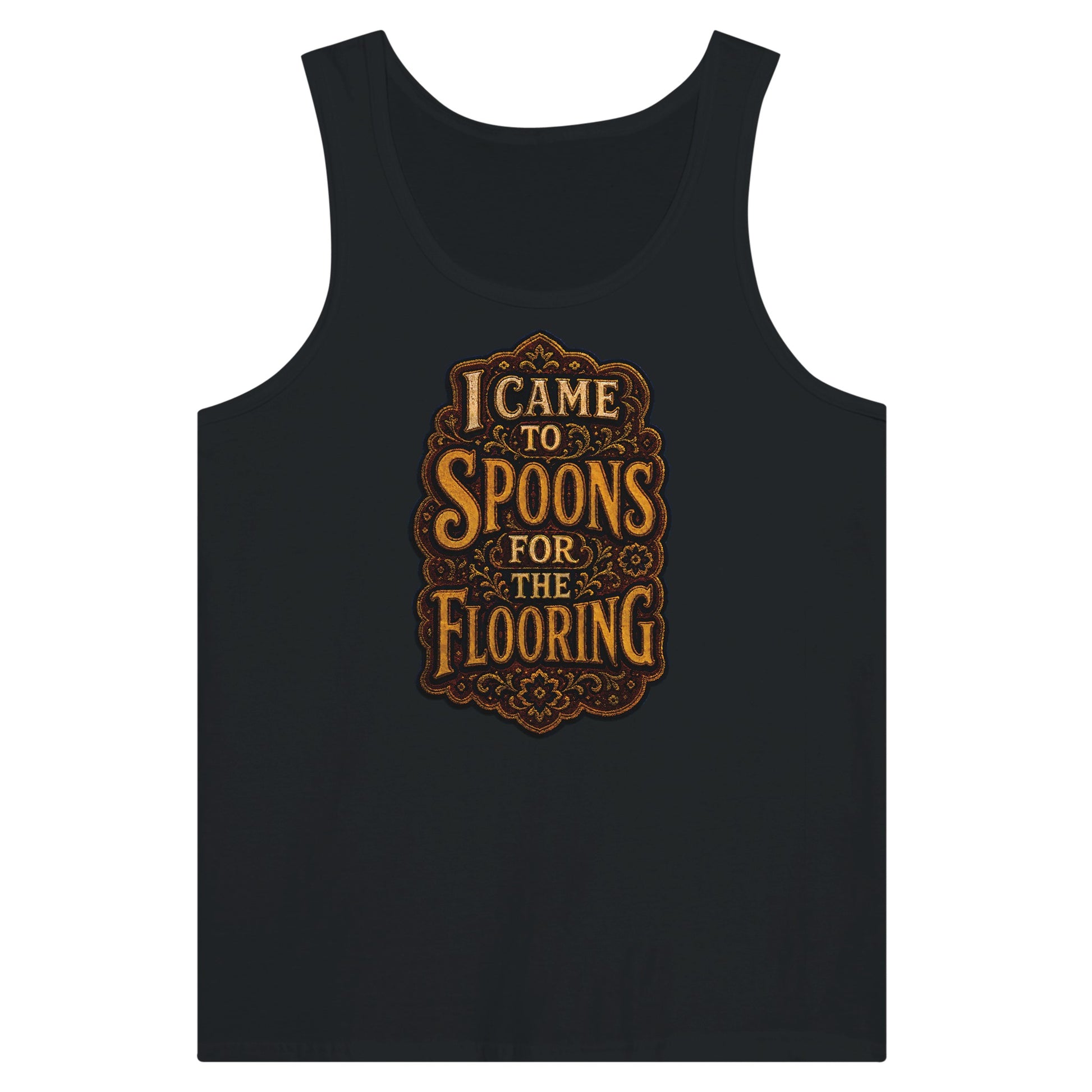I Came to Spoons for the Flooring Premium Unisex Tank Top — product view 8