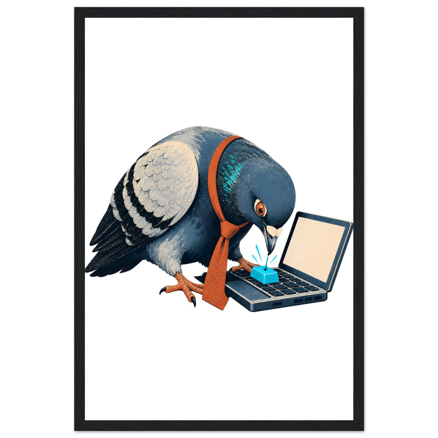 Pigeon Hits Send Framed Wall Art — product view 6