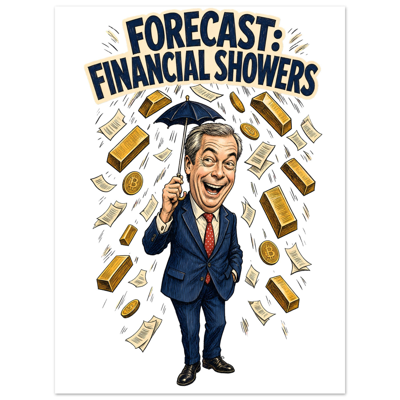 Forecast: Financial Showers — Aluminium print