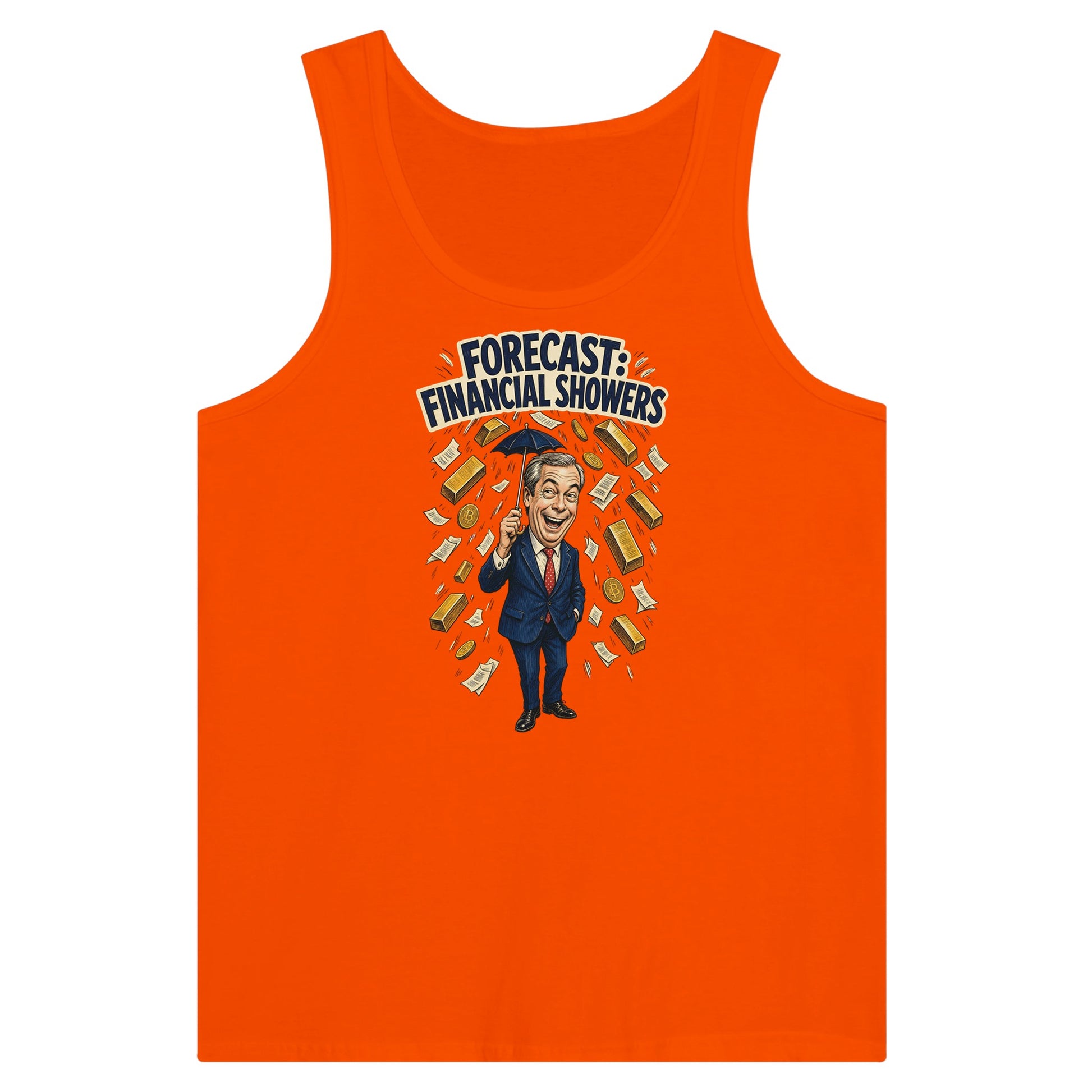 Forecast: Financial Showers Premium Unisex Tank Top — product view 7