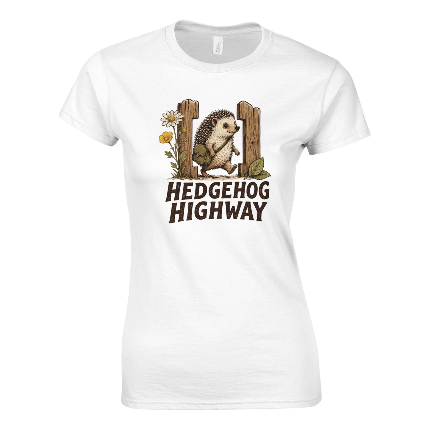 Hedgehog Highway Garden Graphic Women's T-shirt — product view 1