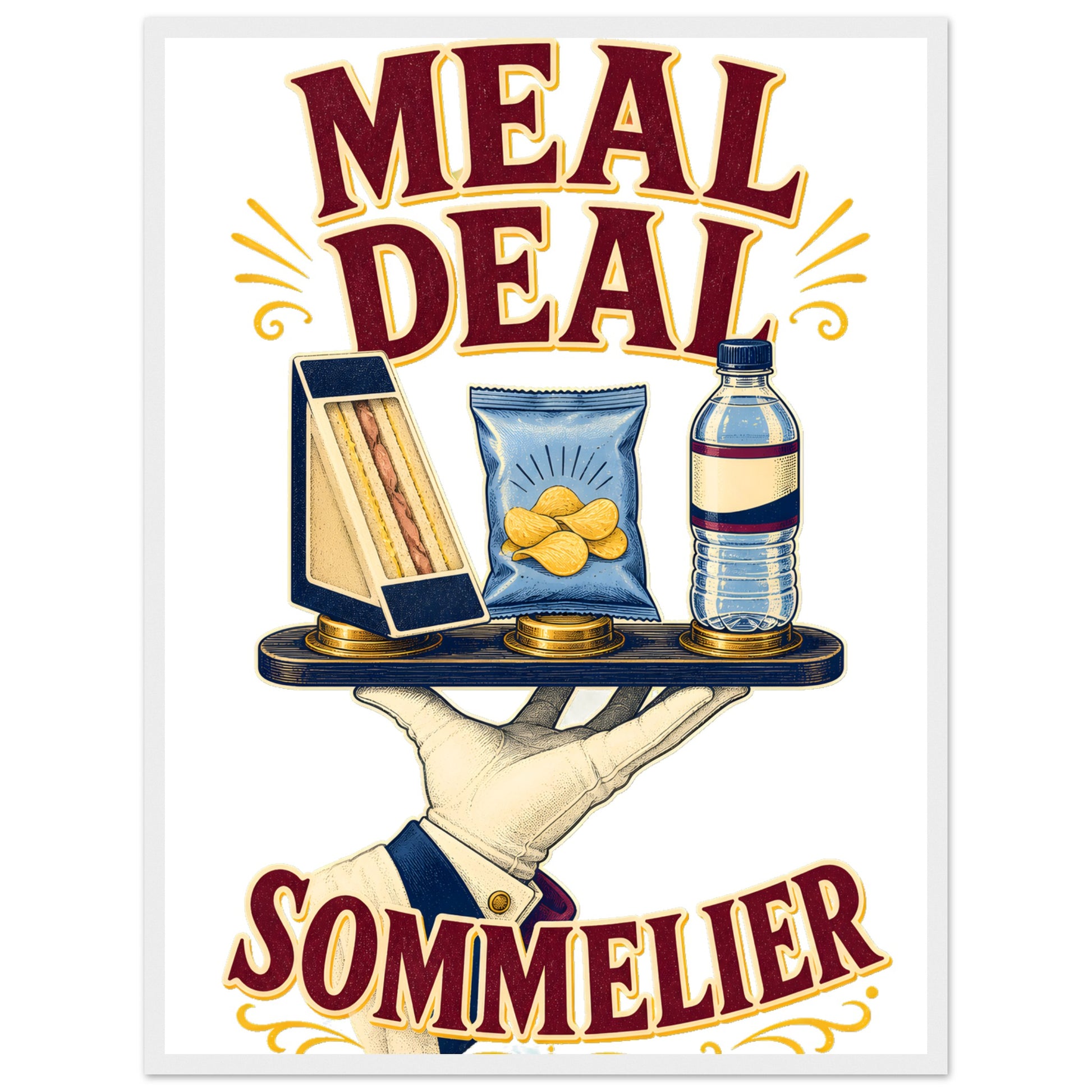 Meal Deal Sommelier British Lunch Design Framed Wall Art — product view 2